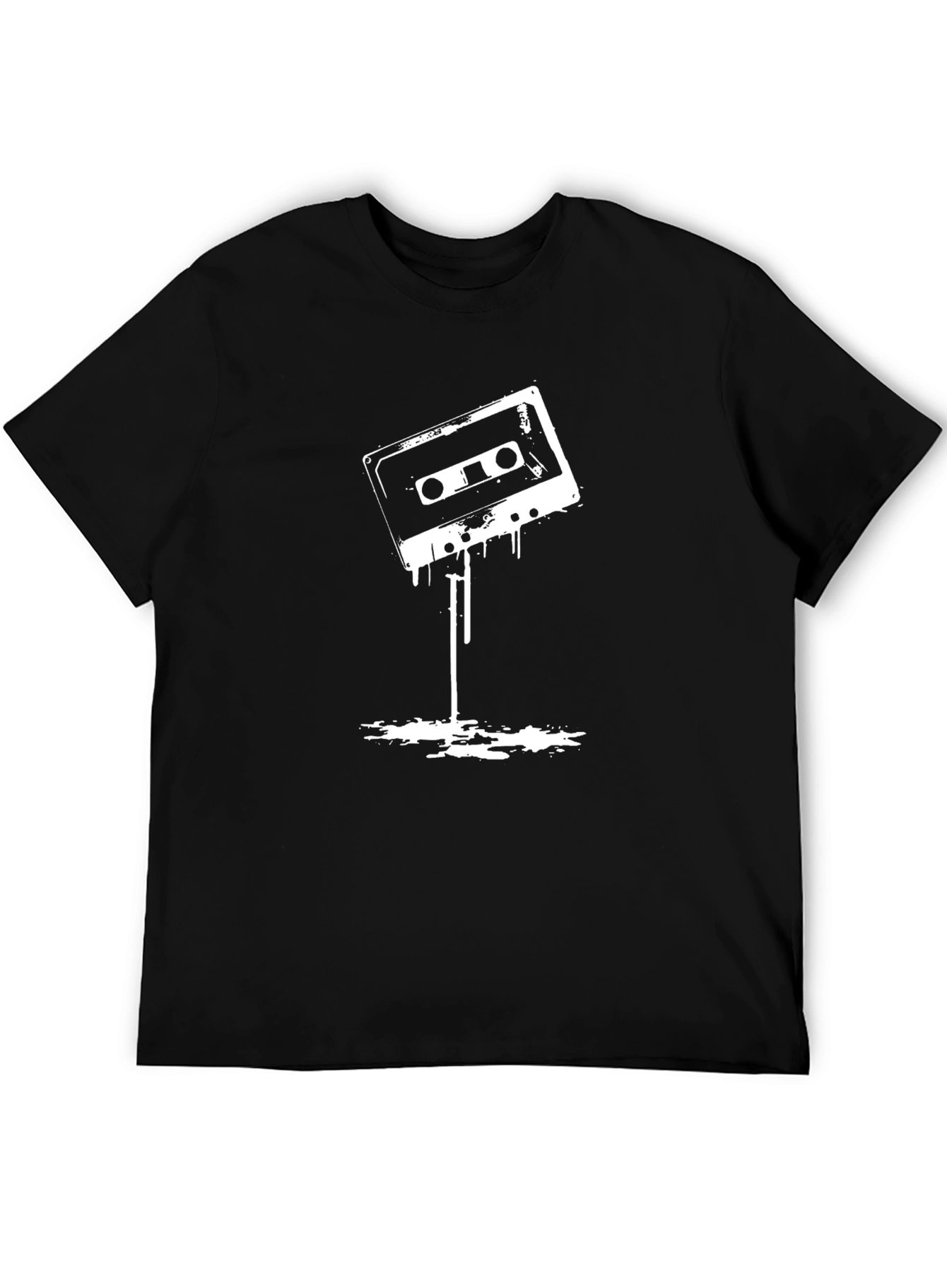 Black Retro Cassette Tape Graphic T-Shirt - Black view 5