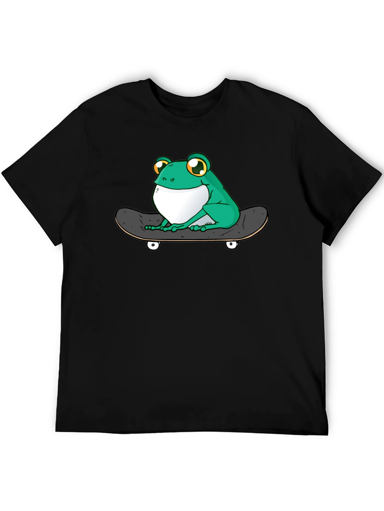 Black Frog on Skateboard T-Shirt - Cool Graphic Tee view 5