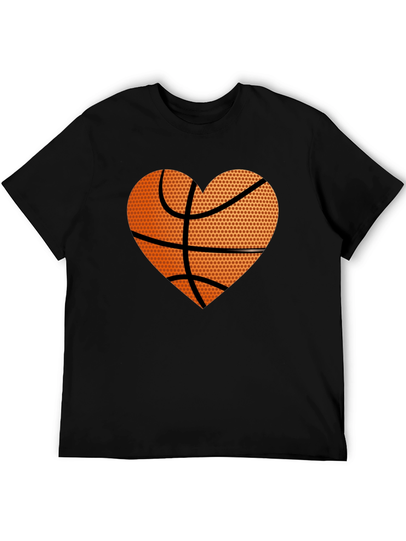Black Basketball Heart Graphic Tee - Love the Game! view 5
