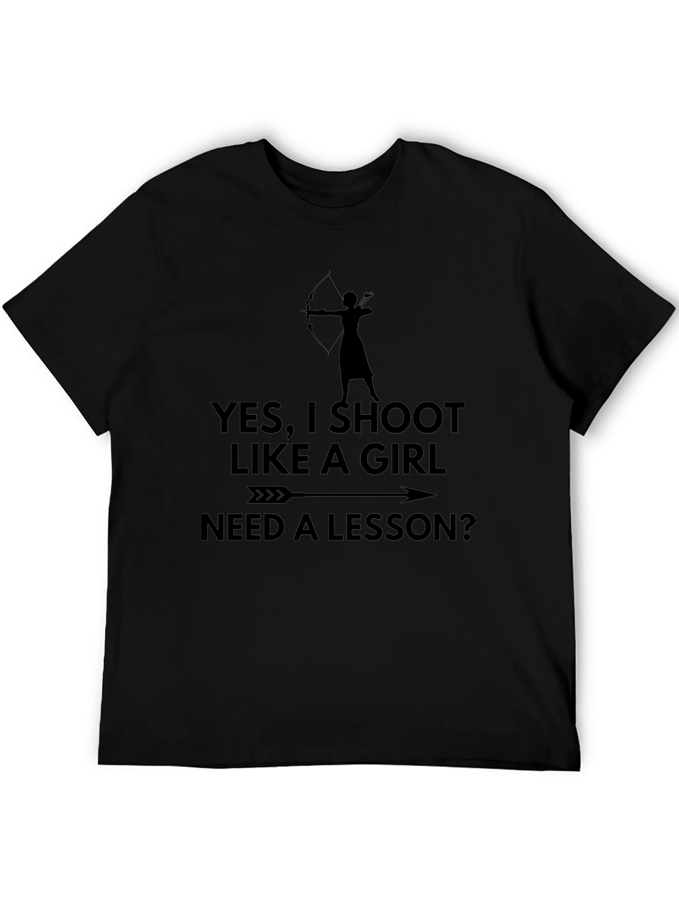 Black Yes, I Shoot Like A Girl T-Shirt view 5