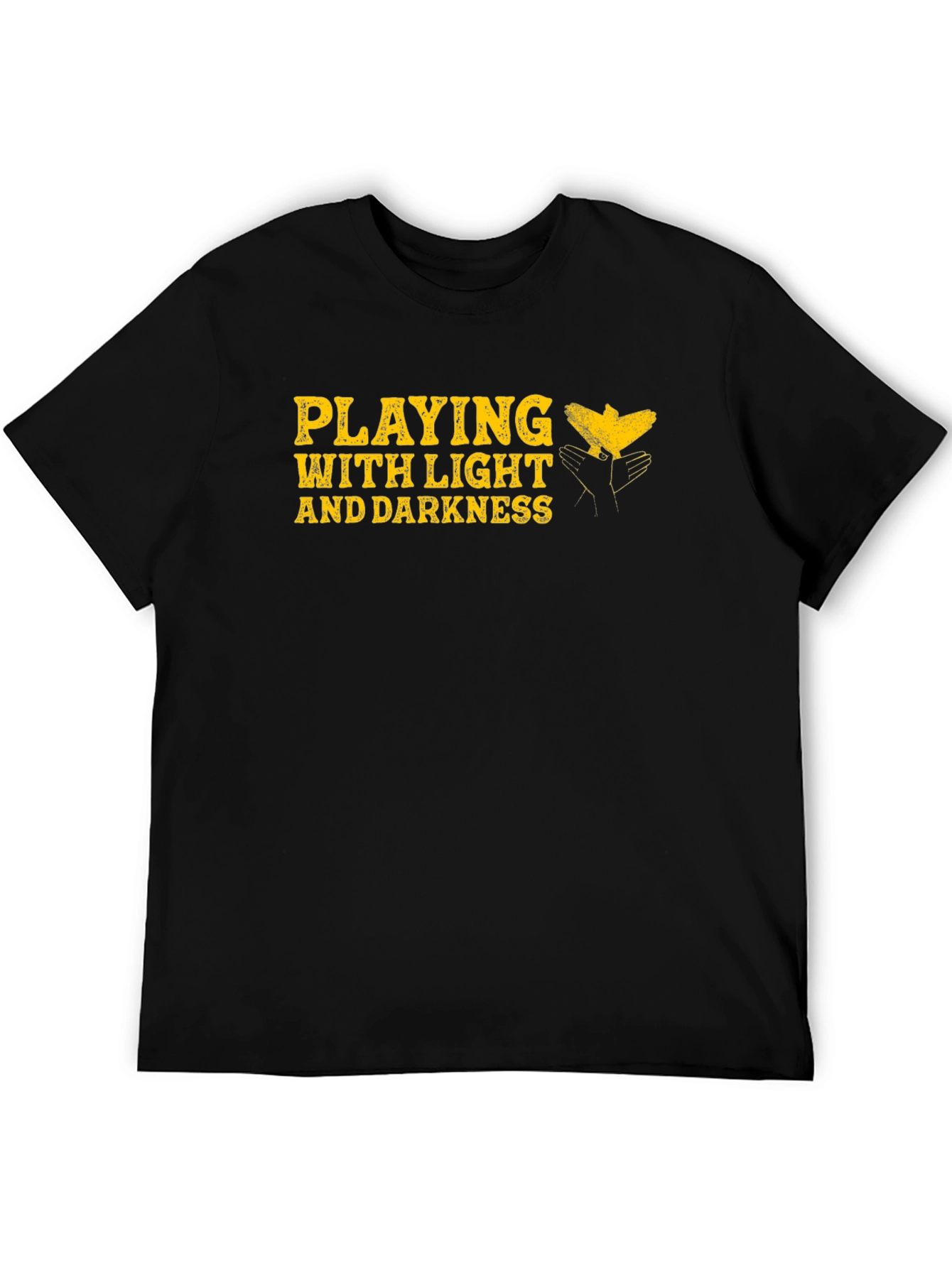 Black Playing with Light and Darkness Graphic T-Shirt view 5