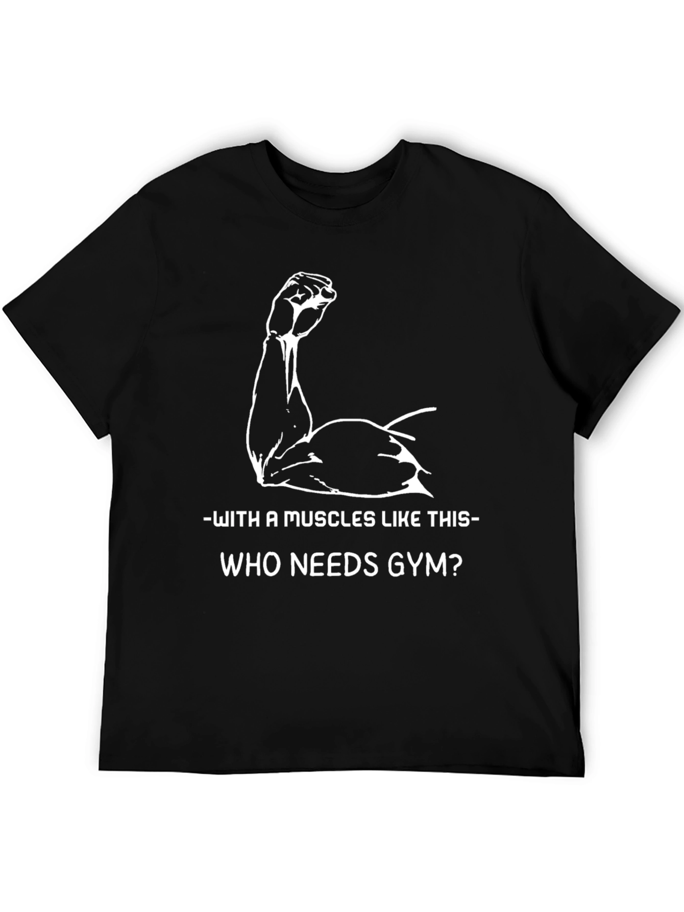 Black Muscles Like This T-Shirt - Gym Humor Tee view 5