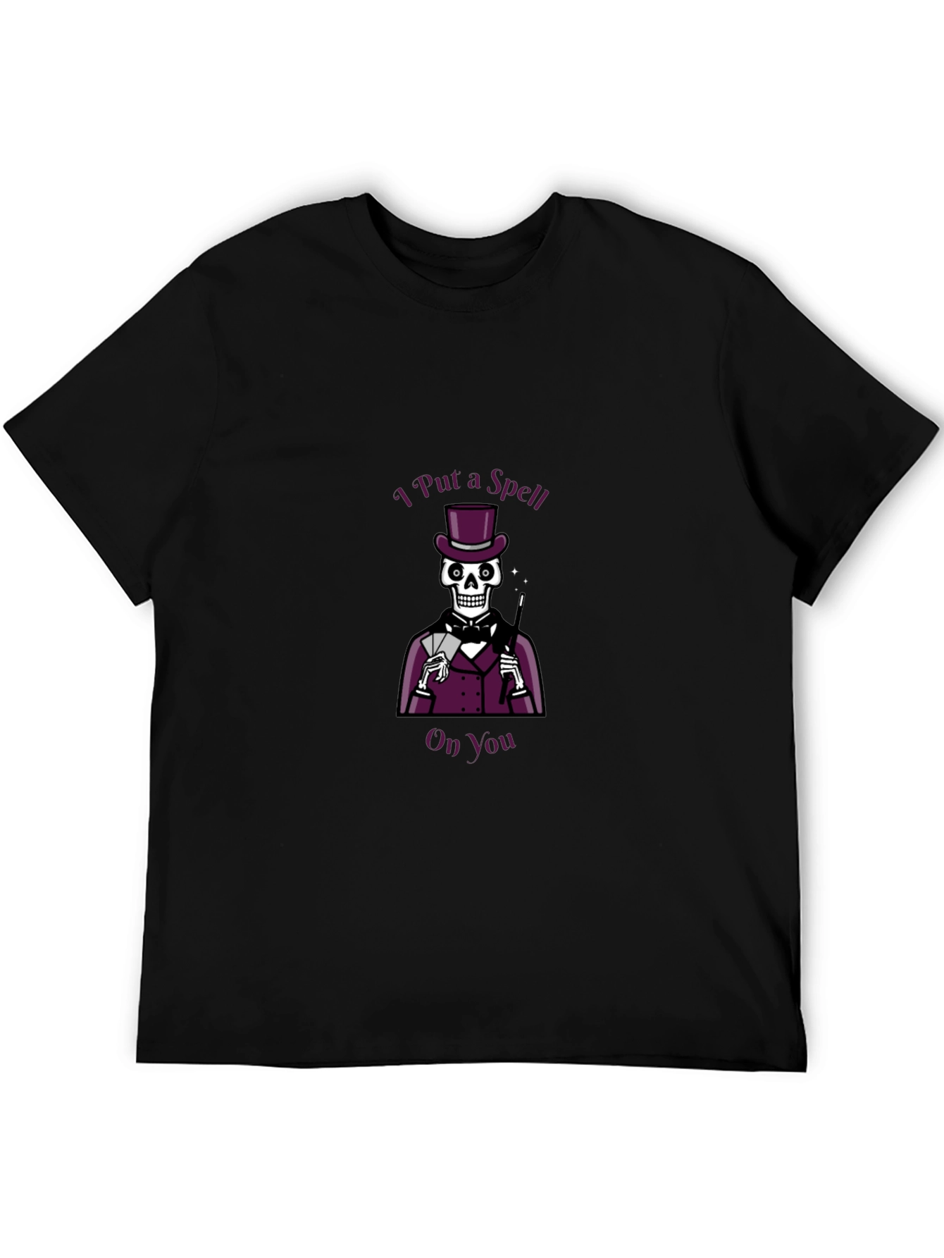 Black Spellbinding Skeleton T-Shirt - Magician Style! view 5