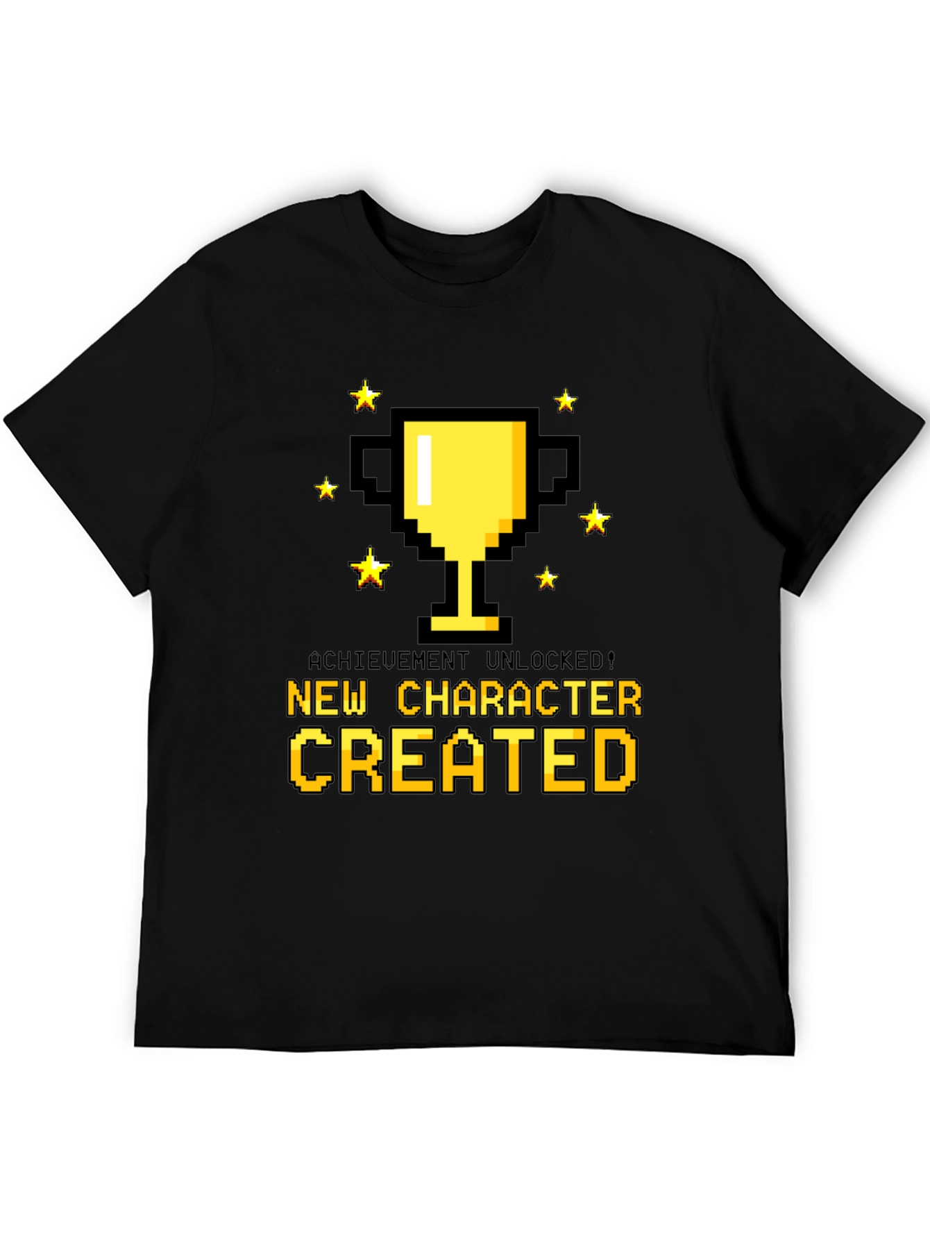 Black New Character Created Graphic T-Shirt view 5