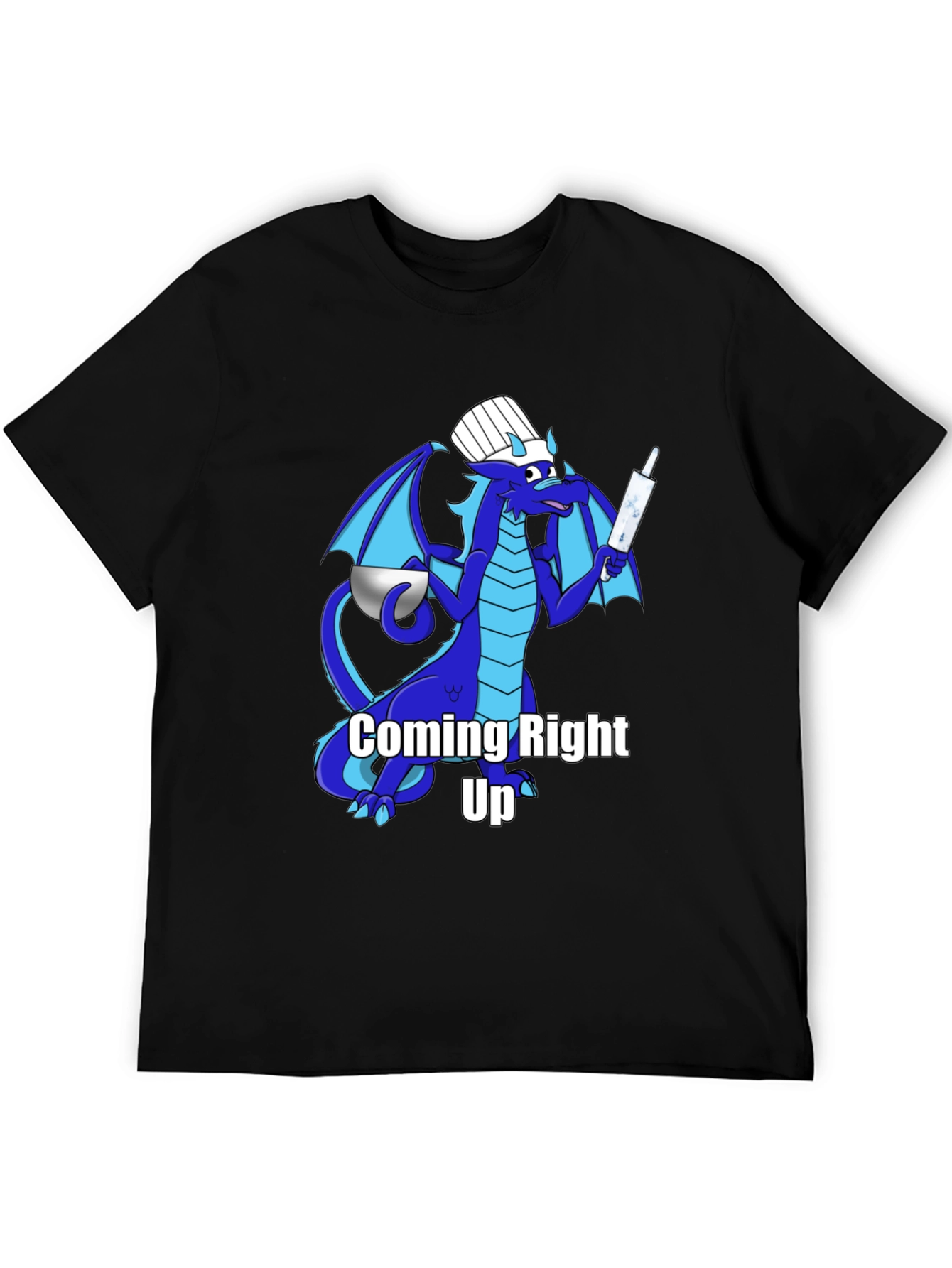 Black Chef Dragon T-Shirt - "Coming Right Up!" view 5