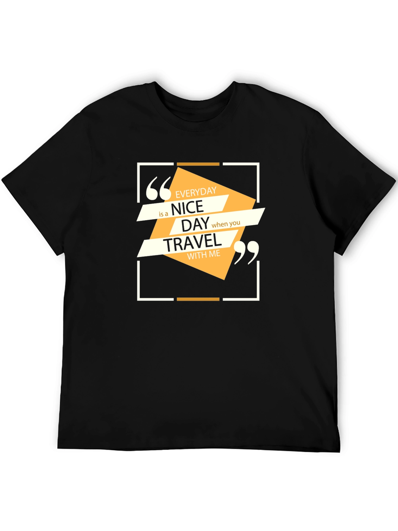 Black Everyday Nice Day Travel T-Shirt view 5