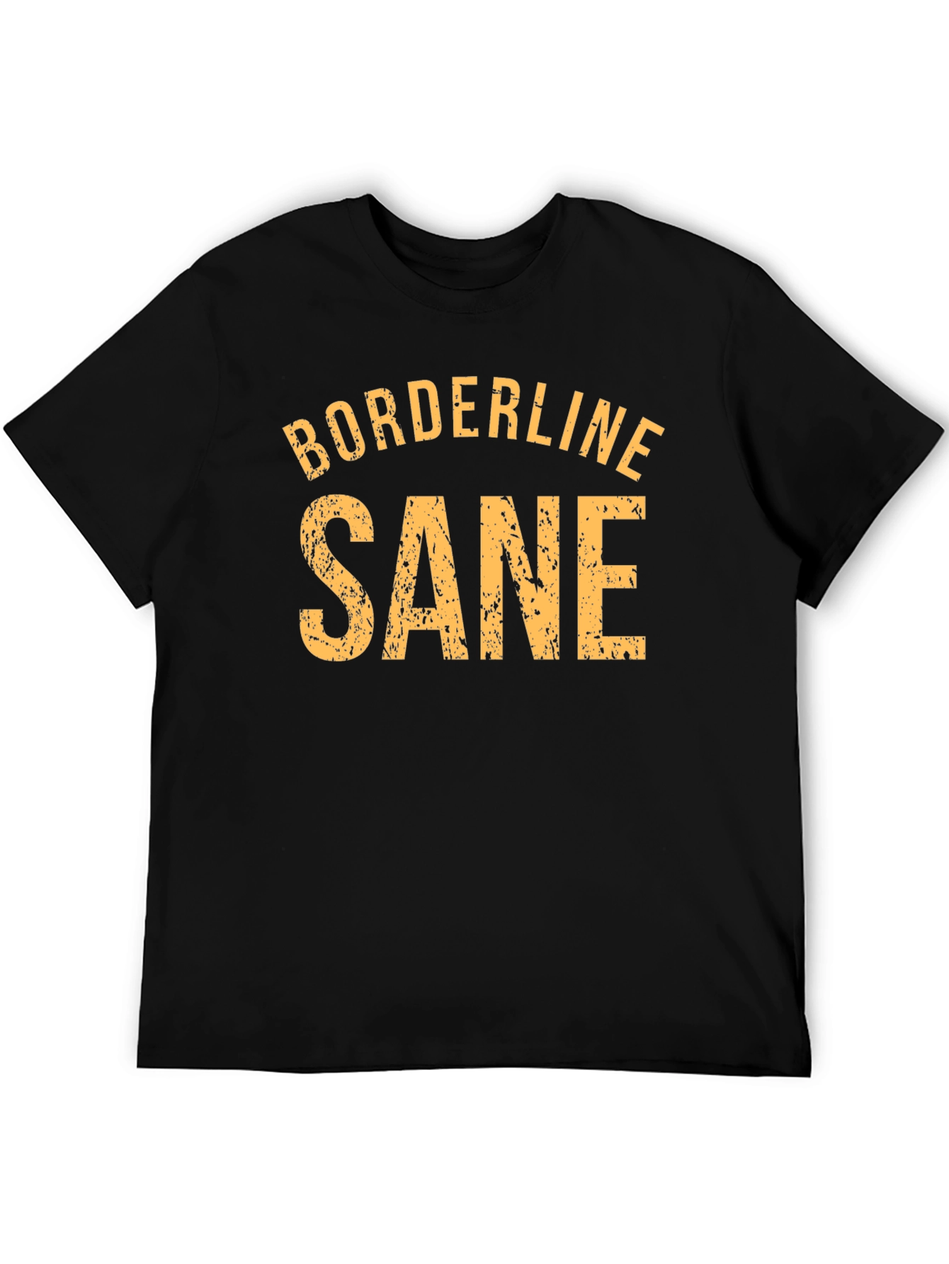 Black Borderline Sane Graphic T-Shirt view 5