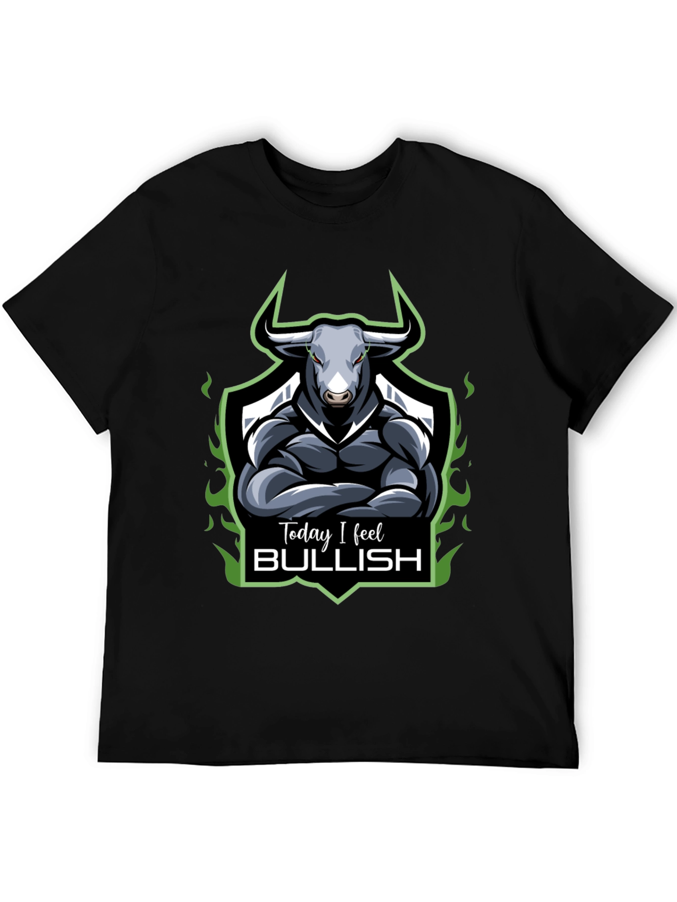 Black Today I Feel Bullish T-Shirt view 5