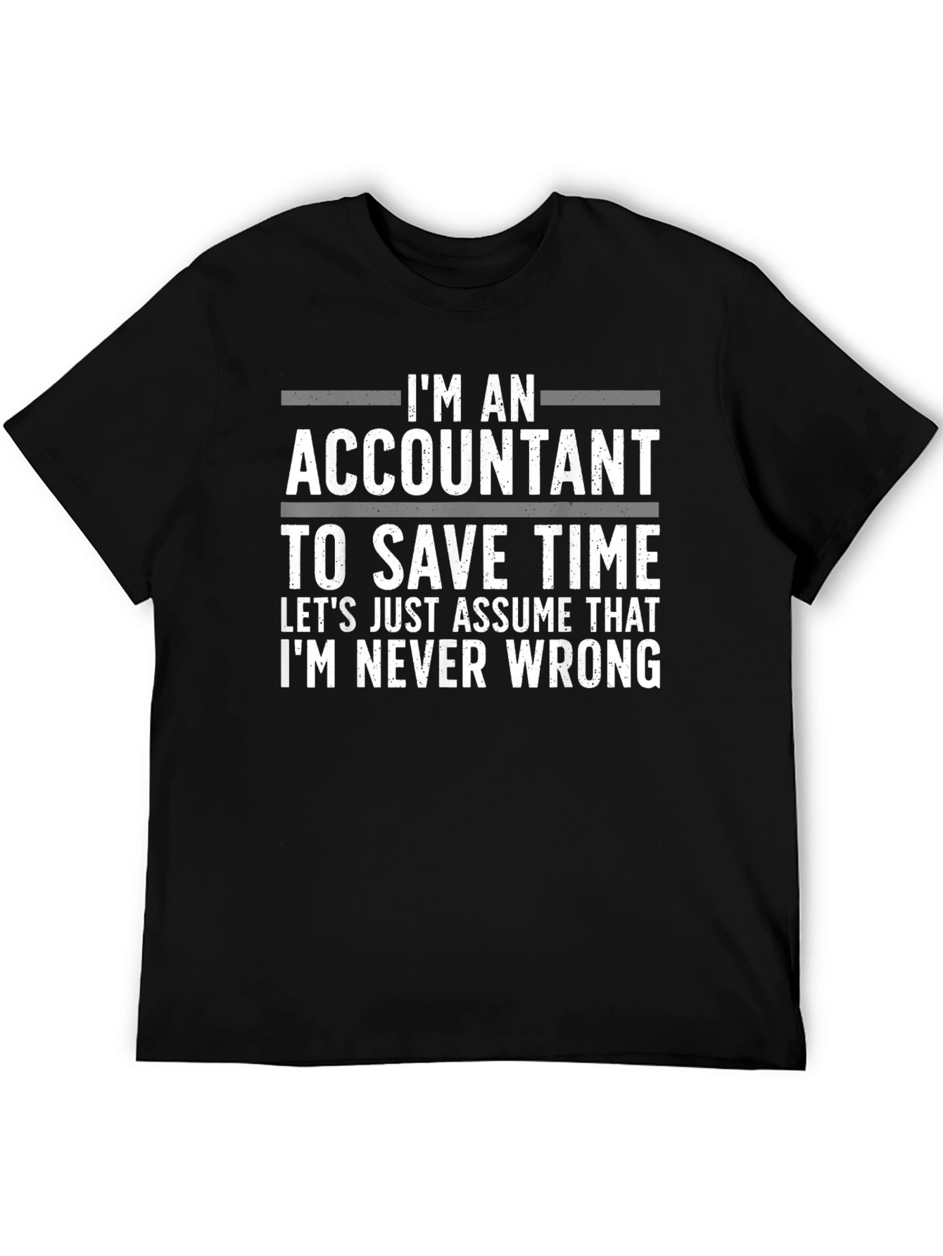 Black Accountant Humor T-Shirt: Always Right view 5