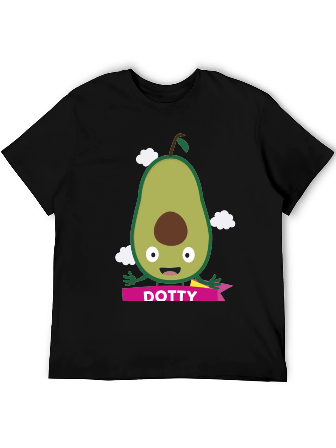 Black Funny Avocado 'Dotty' Graphic Tee view 5