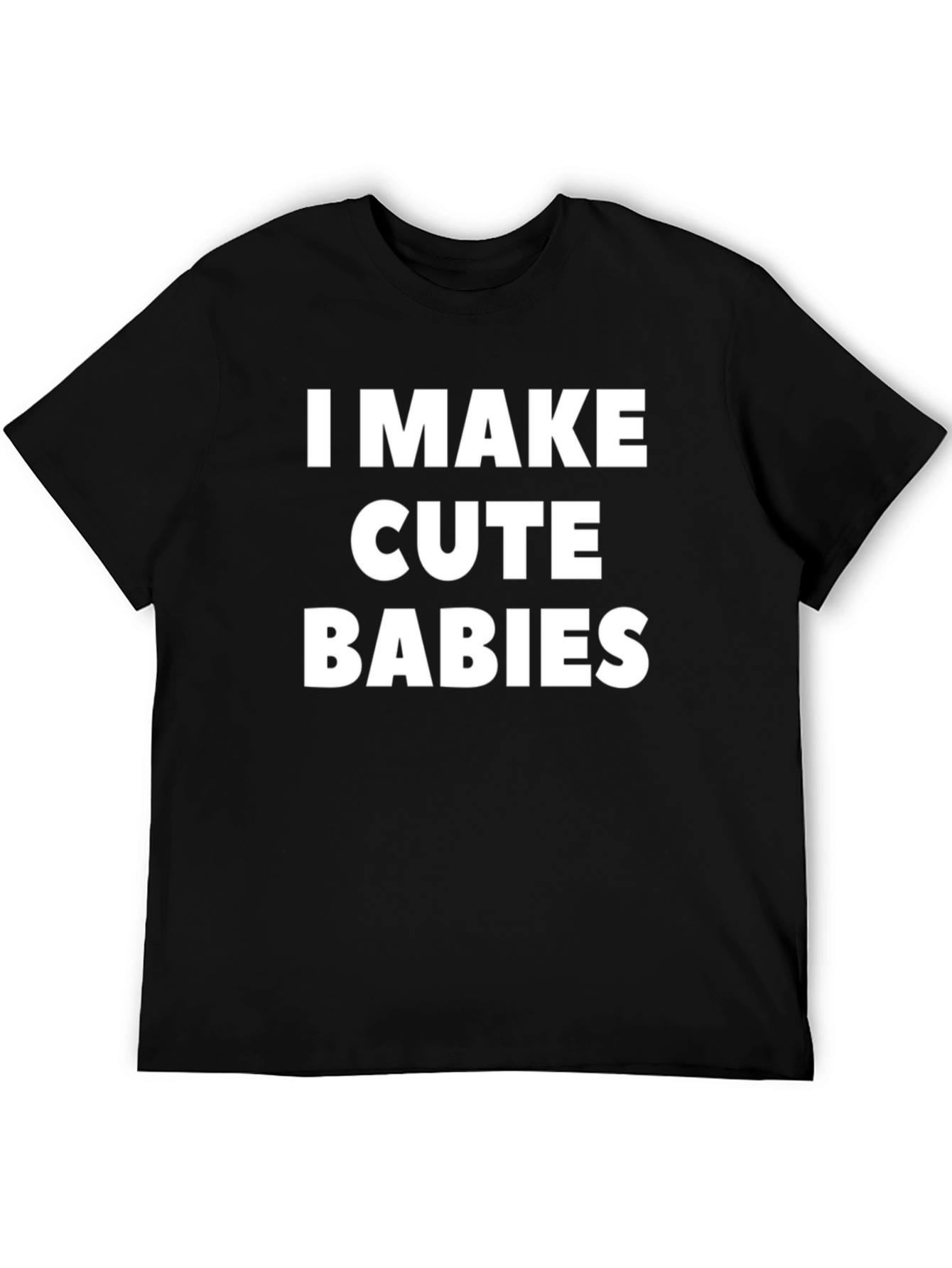 Black I Make Cute Babies Graphic Tee - Mens Black T-Shirt view 5