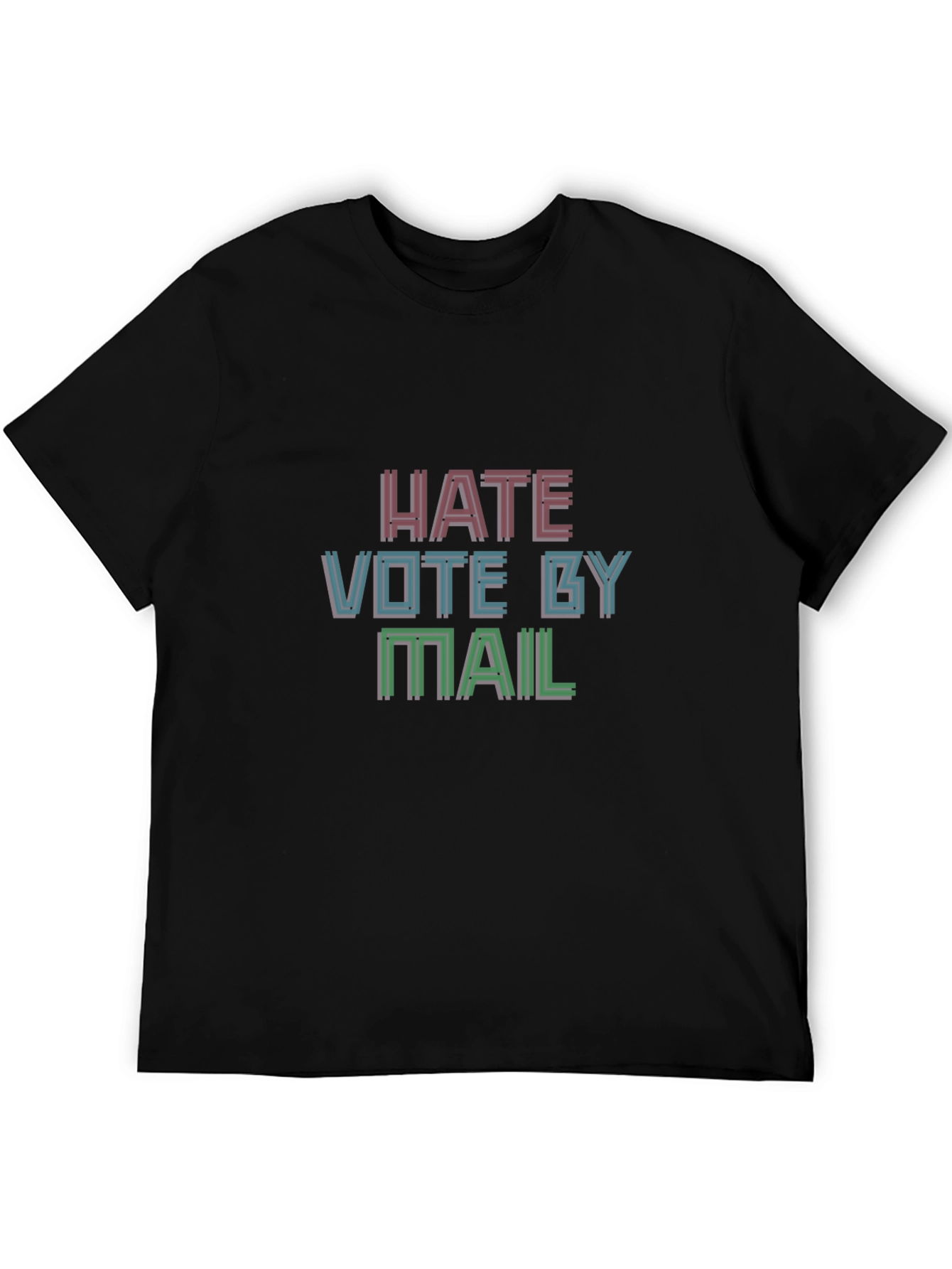 Black Hate Vote By Mail Graphic Tee view 5