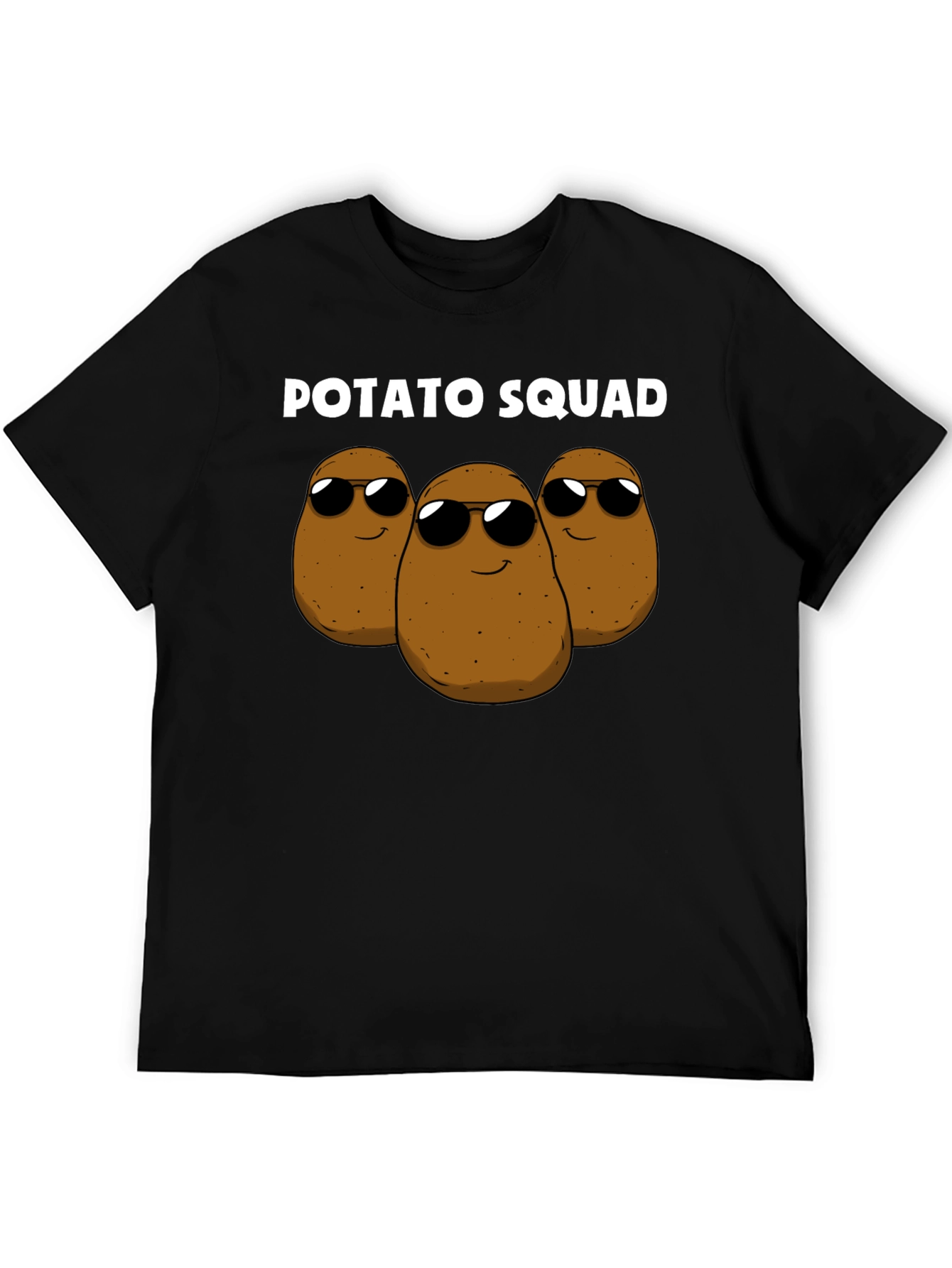Black Potato Squad Graphic Tee - Funny Food Shirt view 5