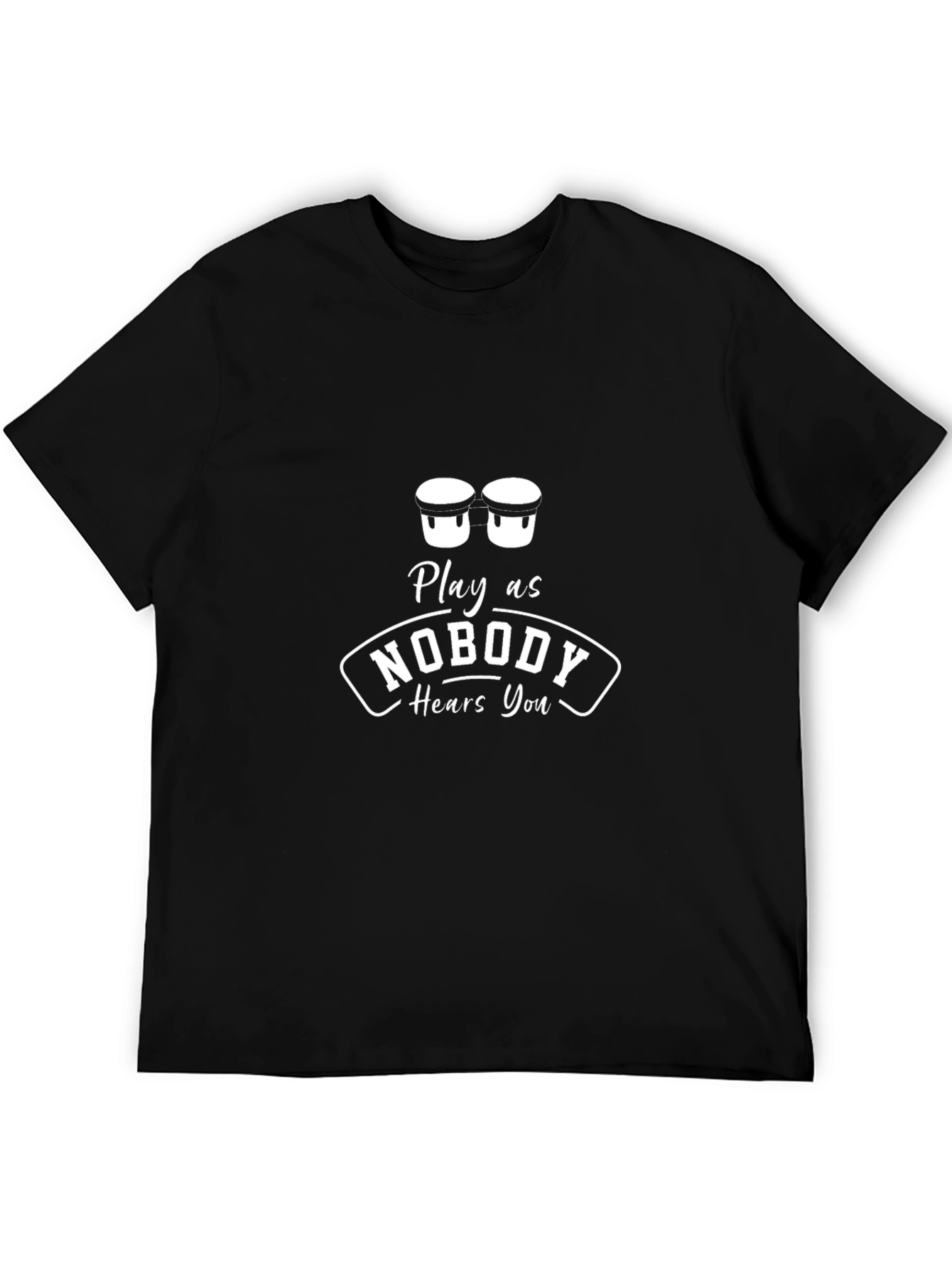Black Play as Nobody Hears You Graphic T-Shirt view 5