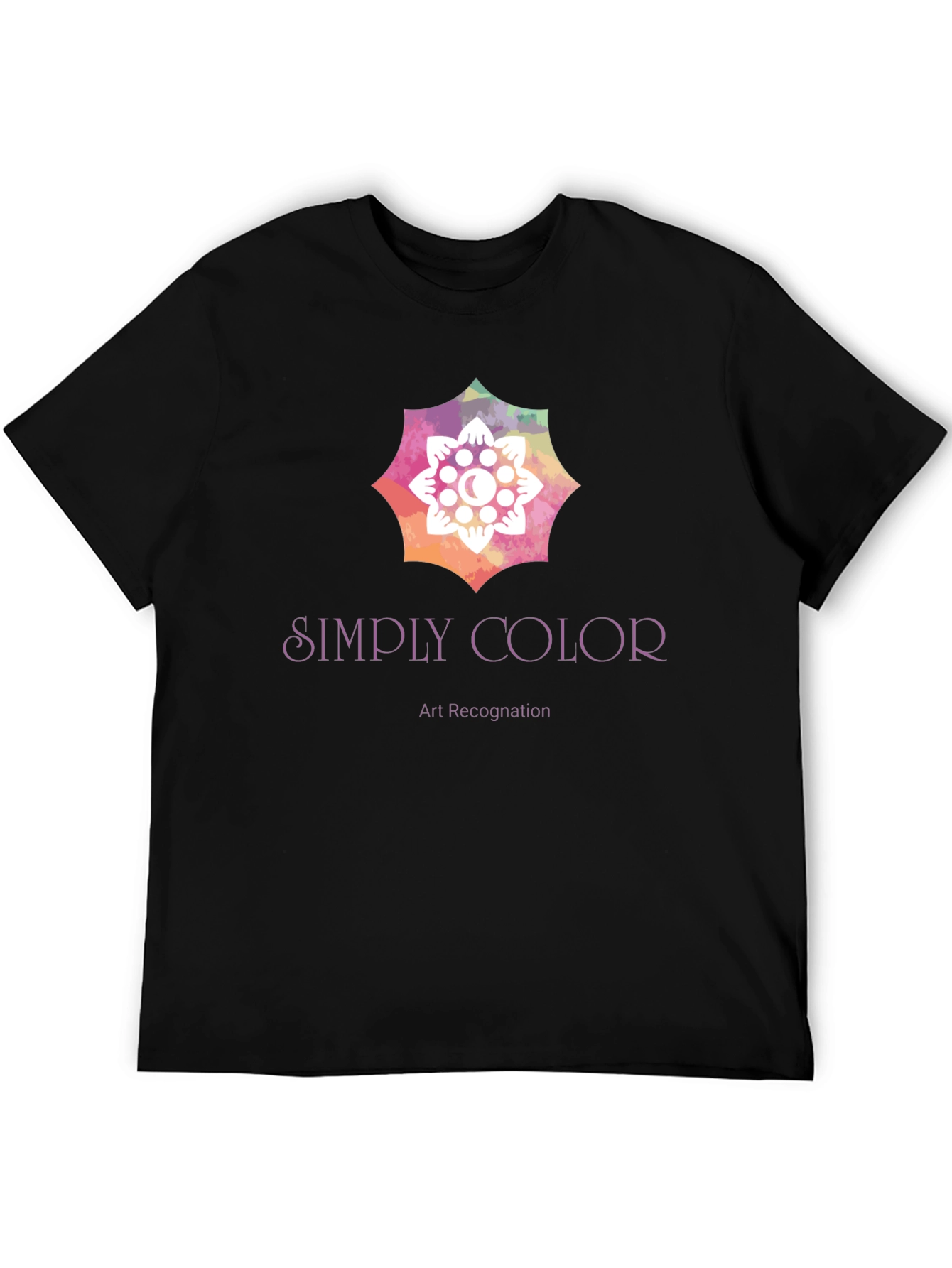 Black Simply Color Art Recognition Graphic Tee view 5