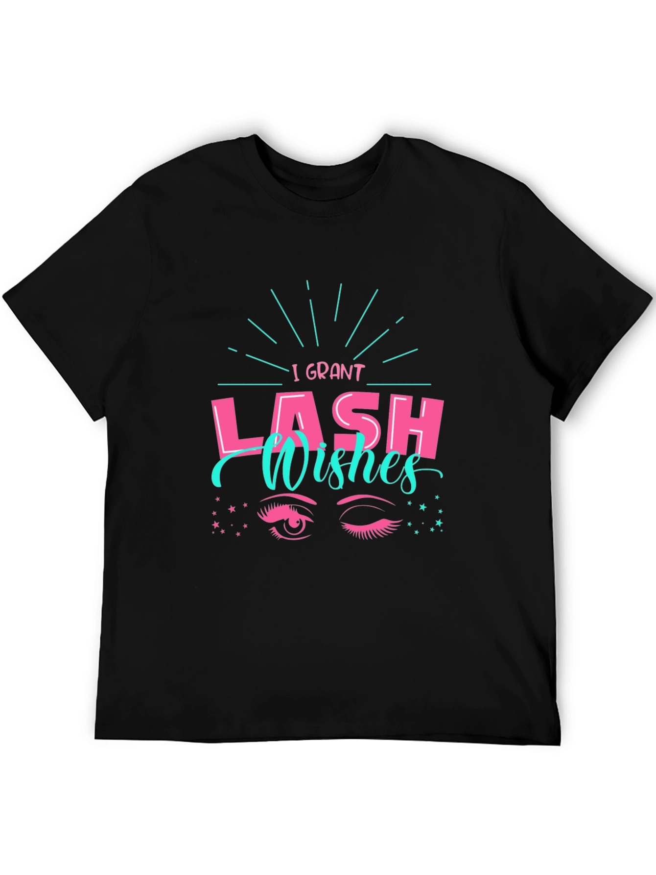 Black I Grant Lash Wishes Graphic Tee - Black view 5
