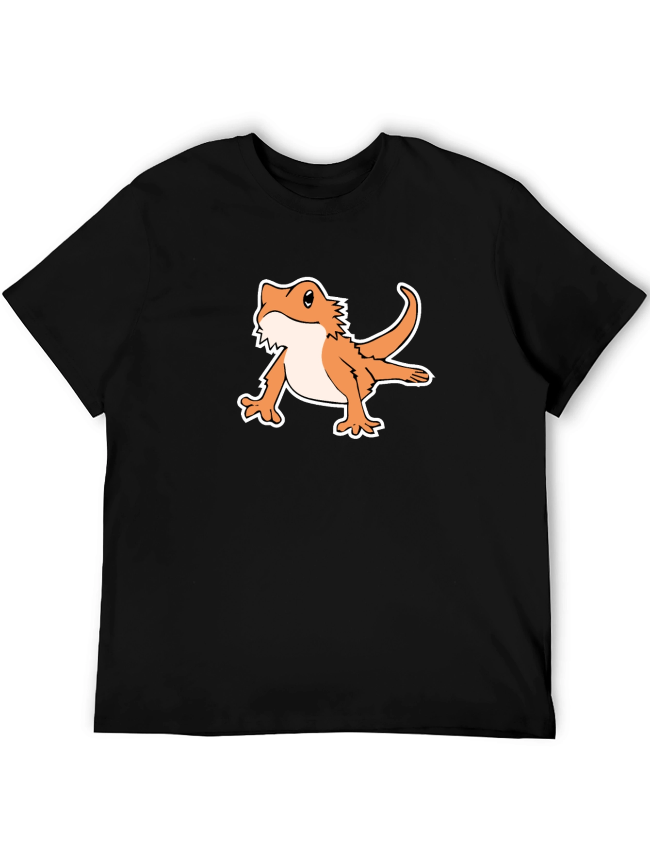 Black Bearded Dragon Tee - Cute Lizard Pet Graphic T-Shirt view 5
