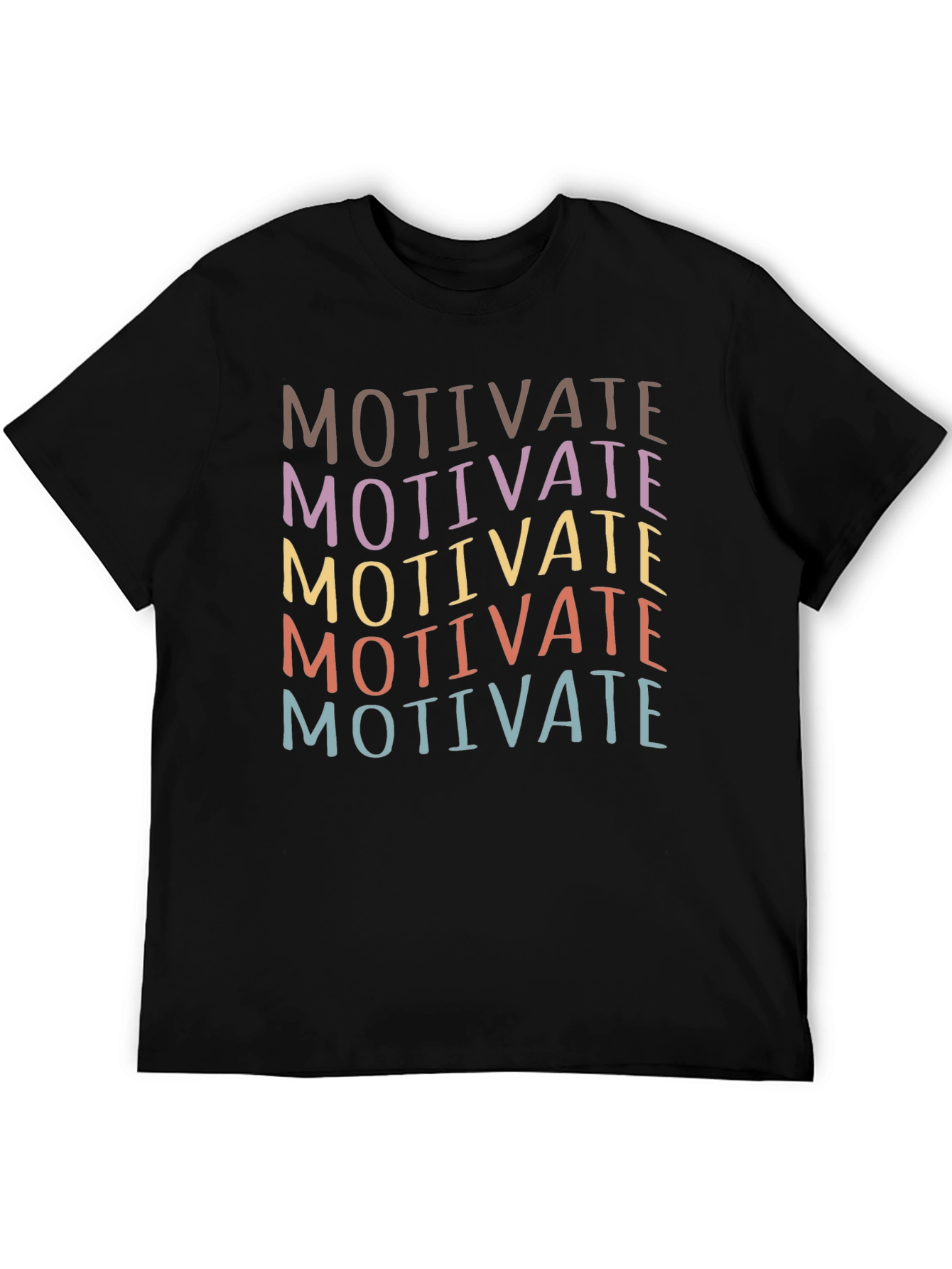 Black Motivate Graphic T-Shirt - Casual Comfort view 5