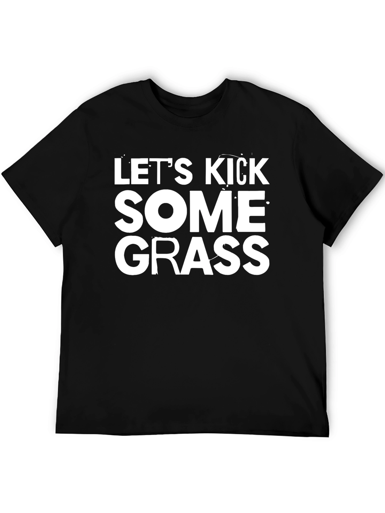 Black Let's Kick Some Grass Graphic Tee view 5