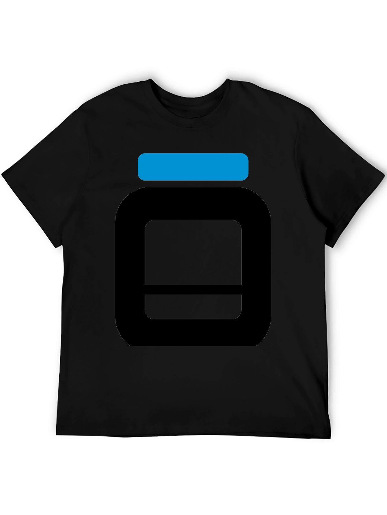 Black Bold Graphic Tee: Black T-Shirt with Abstract Design view 5