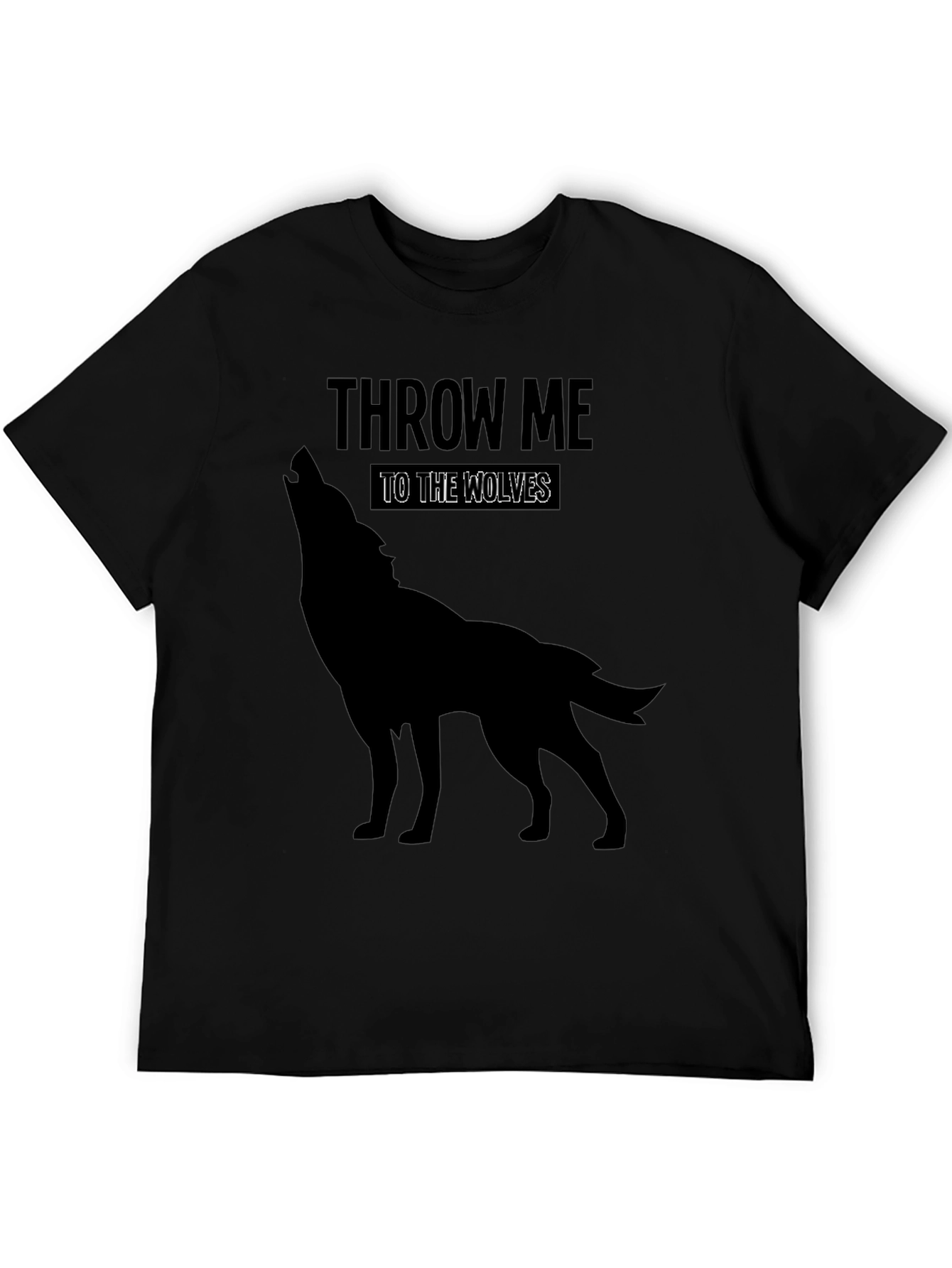 Black Throw Me to the Wolves Graphic T-Shirt view 5