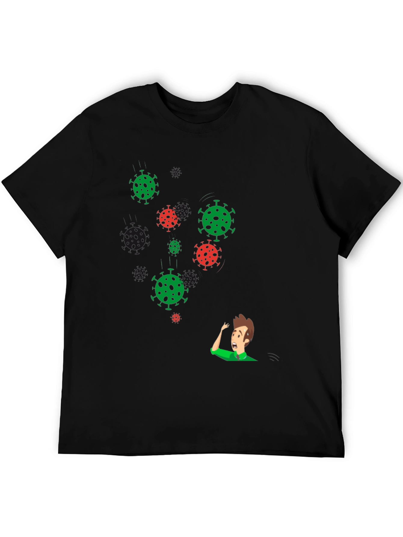 Black COVID Awareness Graphic Tee - Virus Humor view 5