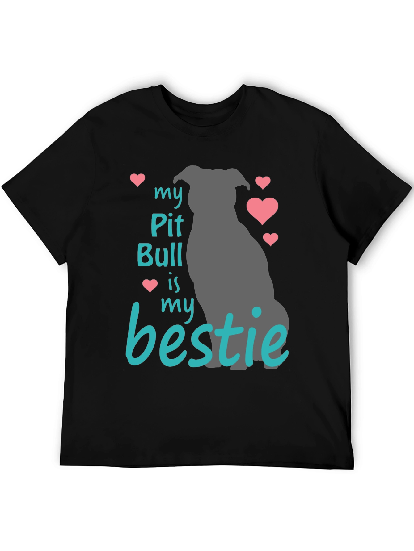 Black My Pit Bull Is My Bestie T-Shirt view 5