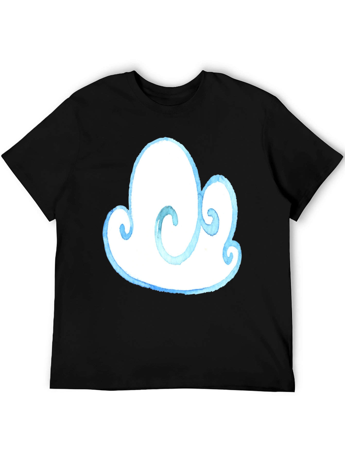 Black Cloud Graphic Tee - Black Cotton T-Shirt view 5