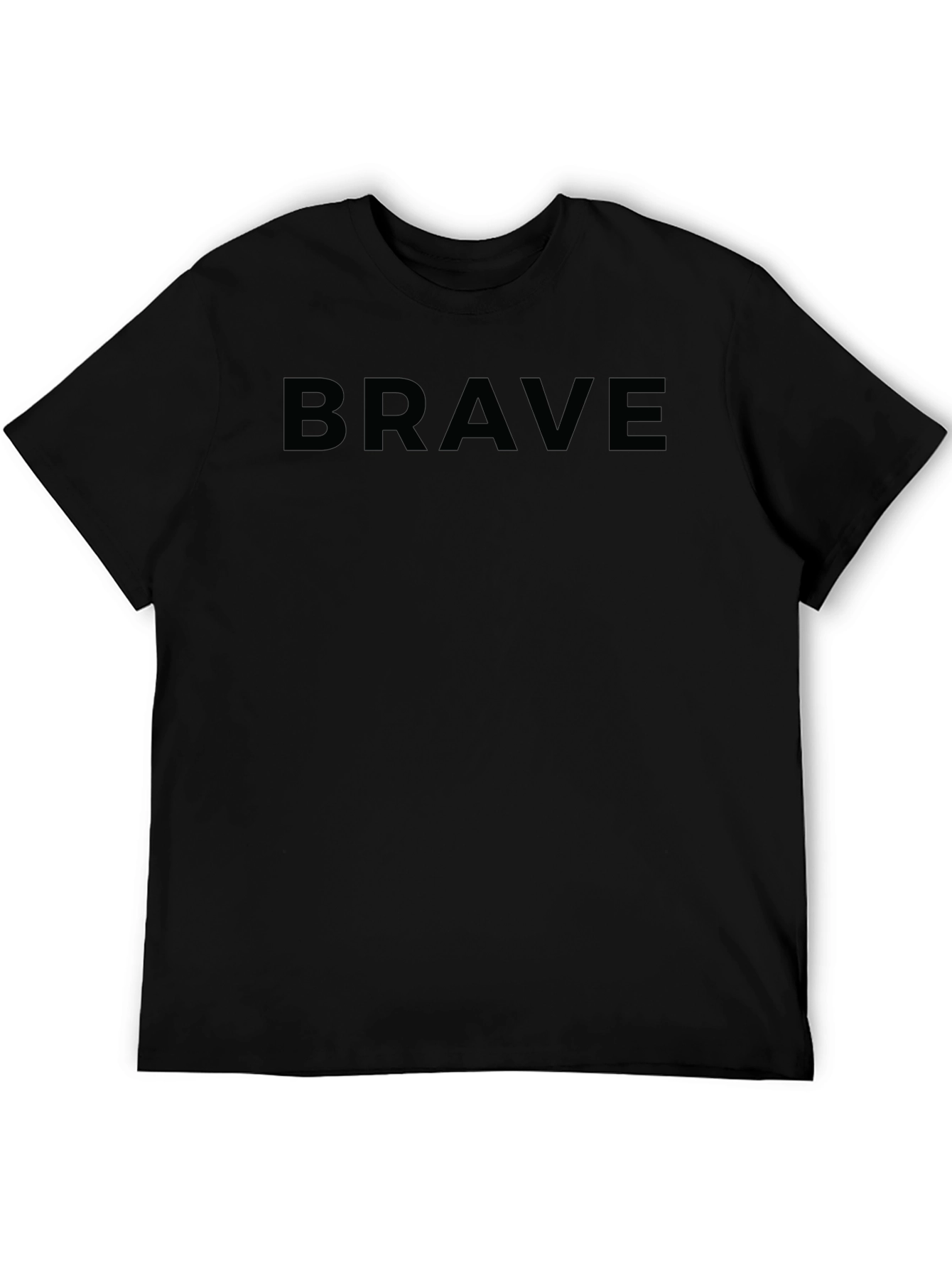 Black Brave Graphic Tee - Bold Statement T-Shirt view 5