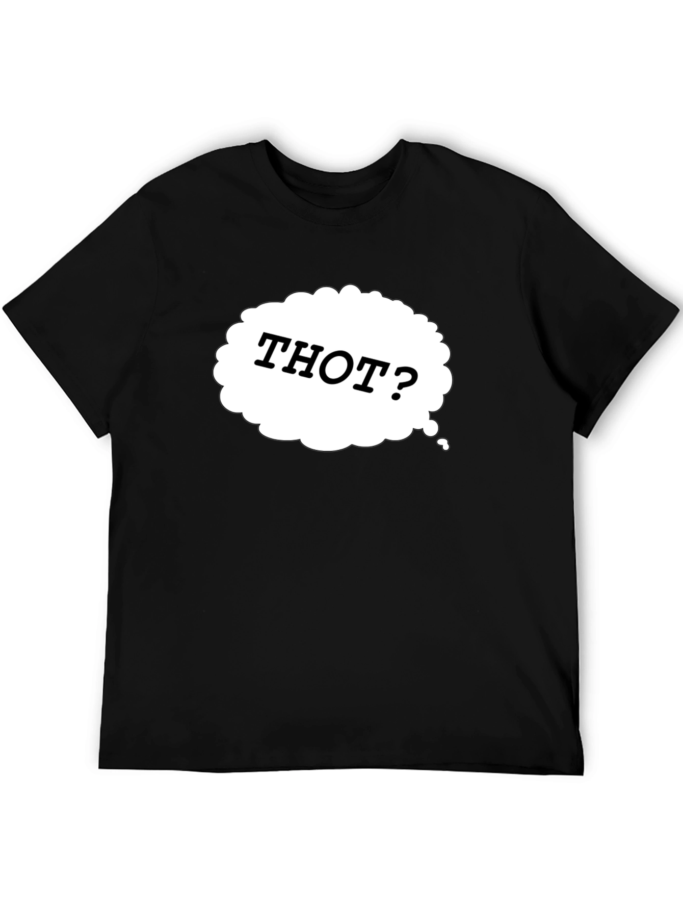 Black Thot? Novelty Graphic Black T-Shirt view 5