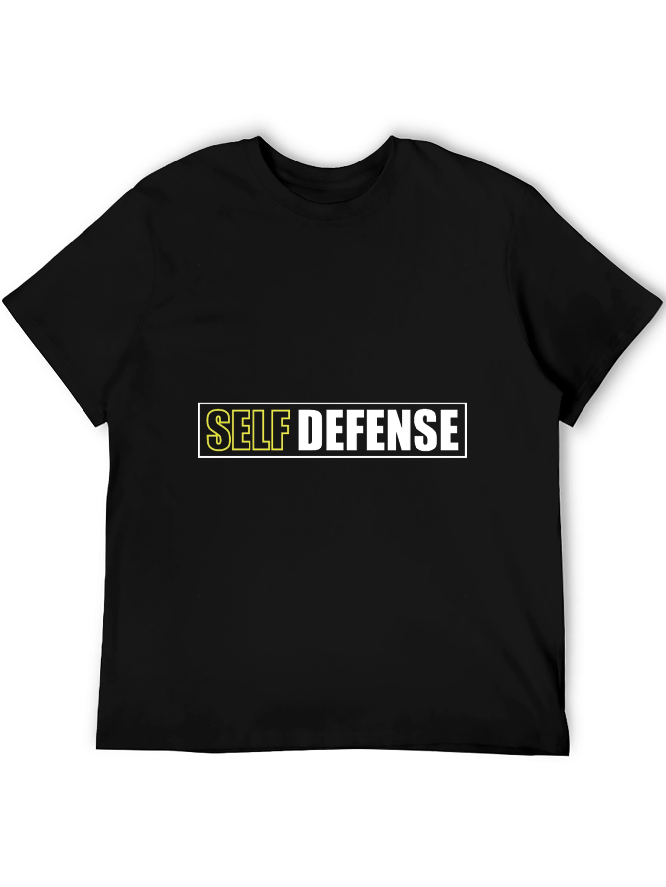 Black Self Defense Graphic T-Shirt - Black Cotton Tee view 5
