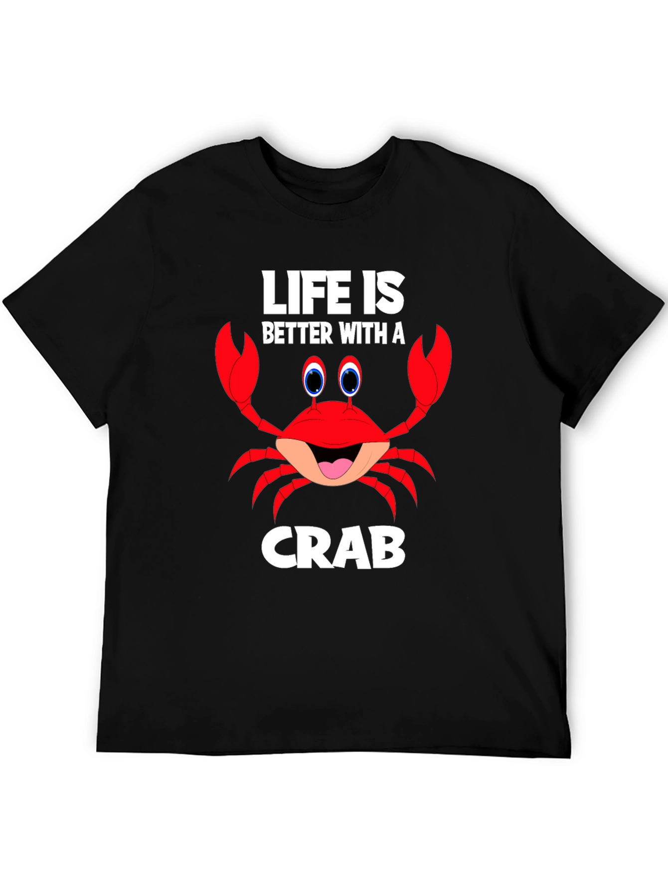 Black Life is Better with a Crab Funny Graphic T-Shirt view 5