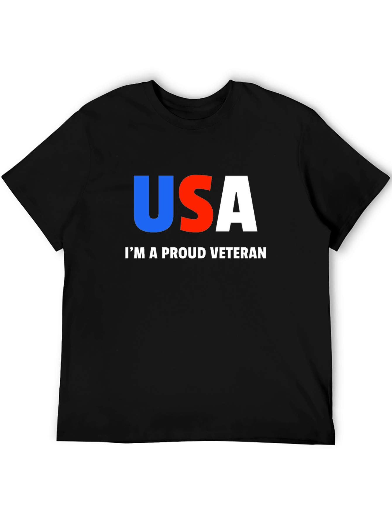 Black Proud Veteran USA Graphic T-Shirt view 5