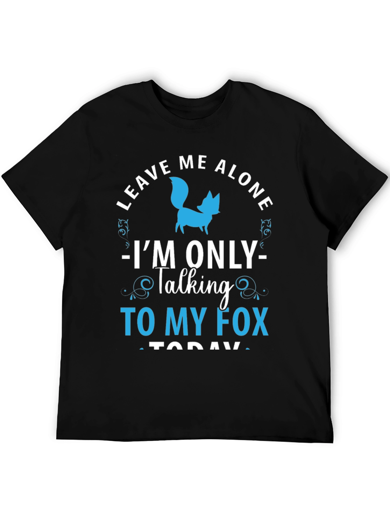 Black Leave Me Alone Fox T-Shirt - Animal Lover Tee view 5