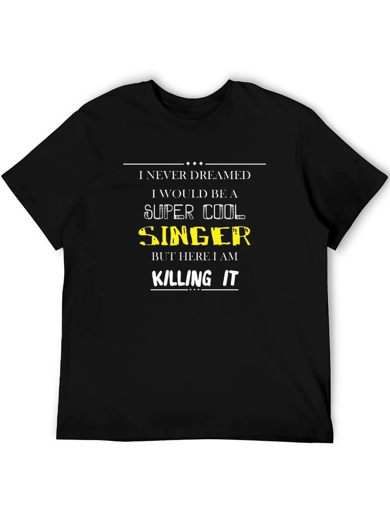 Black Super Cool Singer Graphic Tee view 5