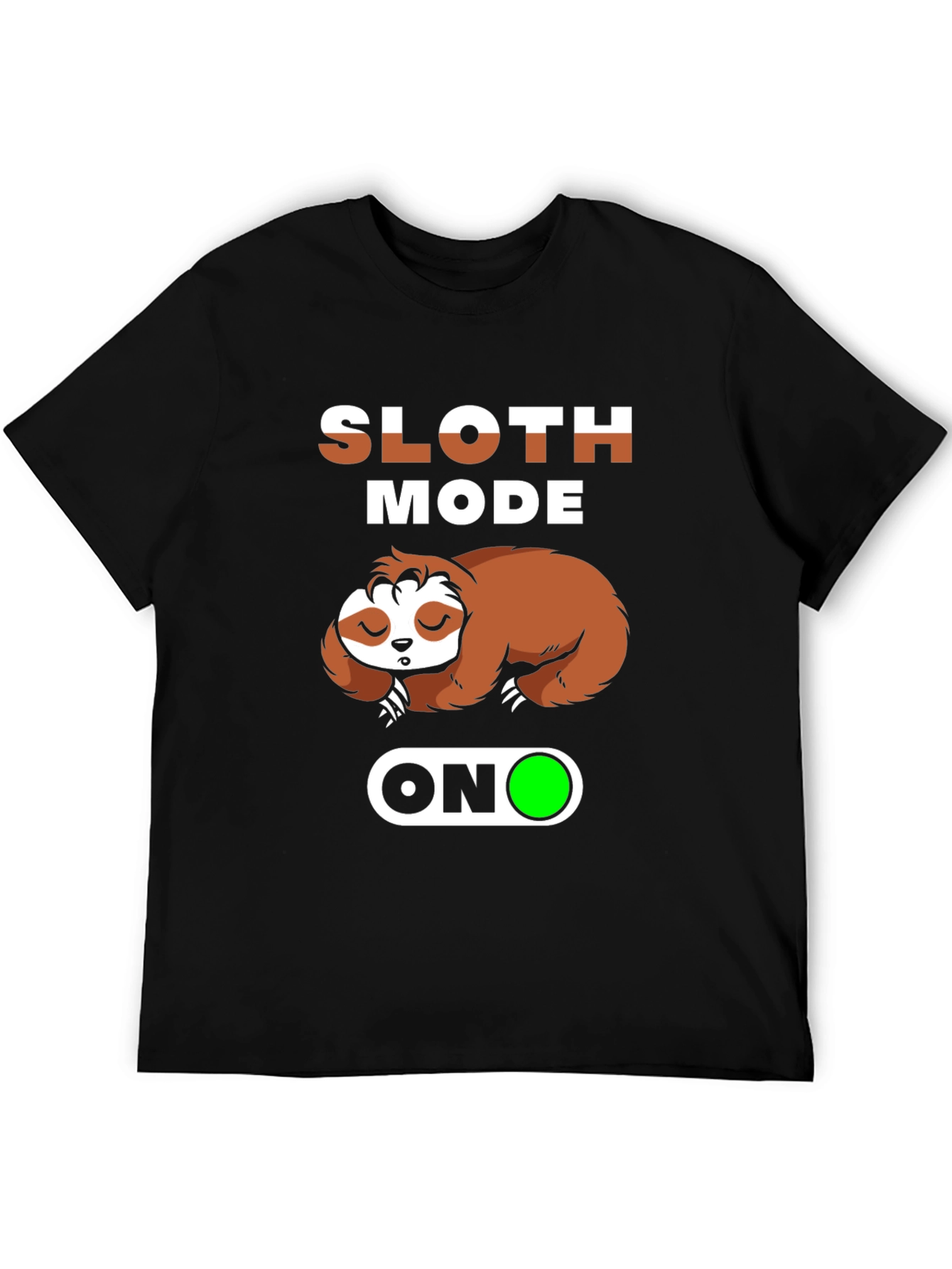 Black Sloth Mode On T-Shirt - Comfy, Relaxed Fit view 5