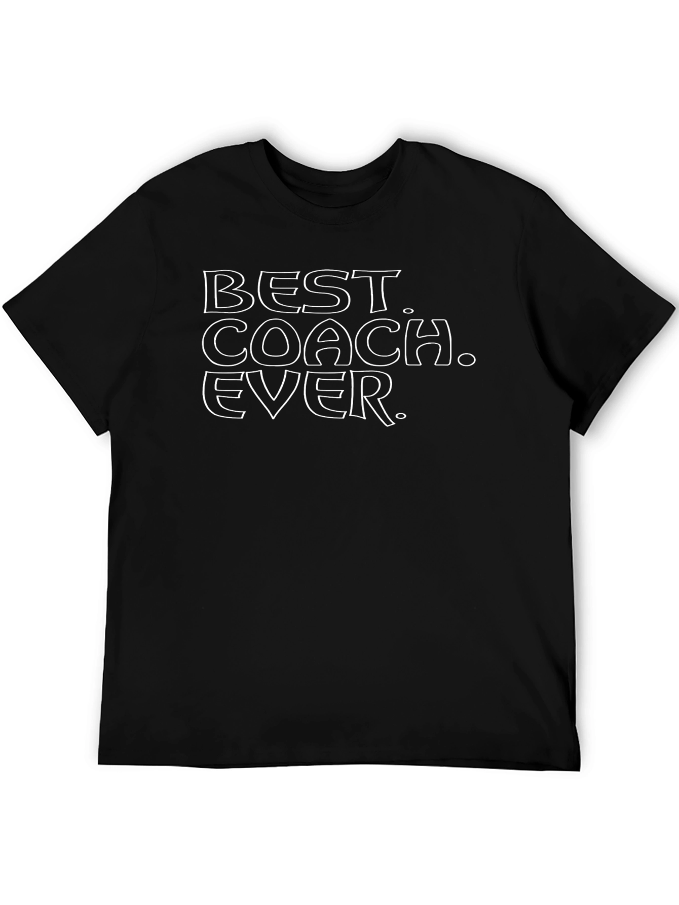 Black Best Coach Ever T-Shirt - Black Graphic Tee view 5