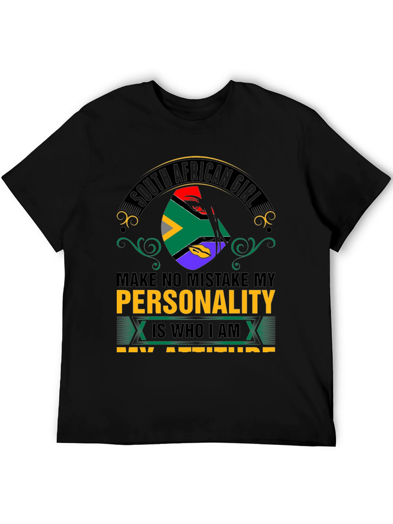 Black South African Girl Personality T-Shirt view 5