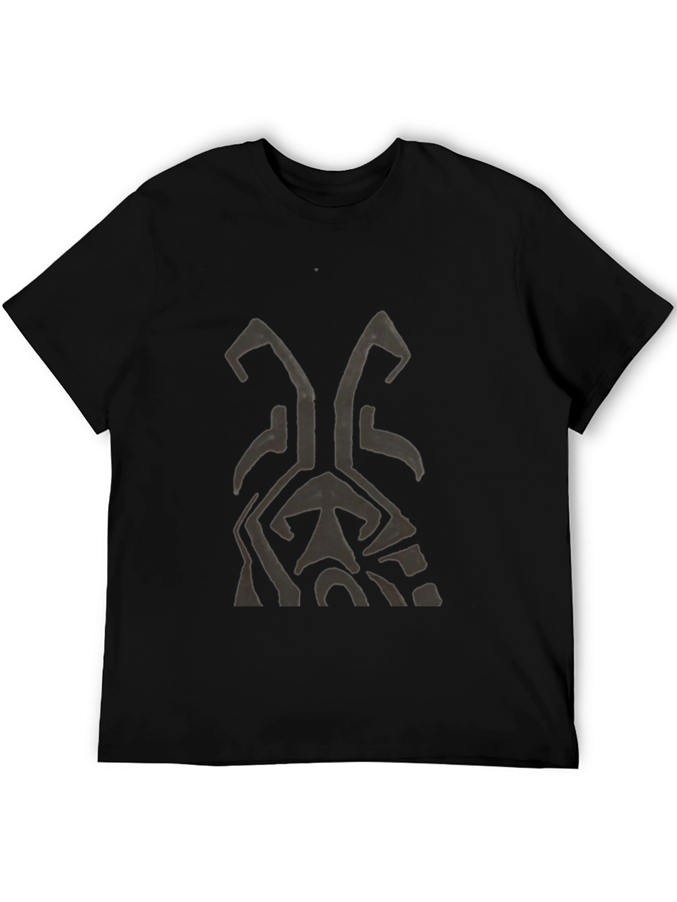Black Abstract Graphic Black T-Shirt view 5