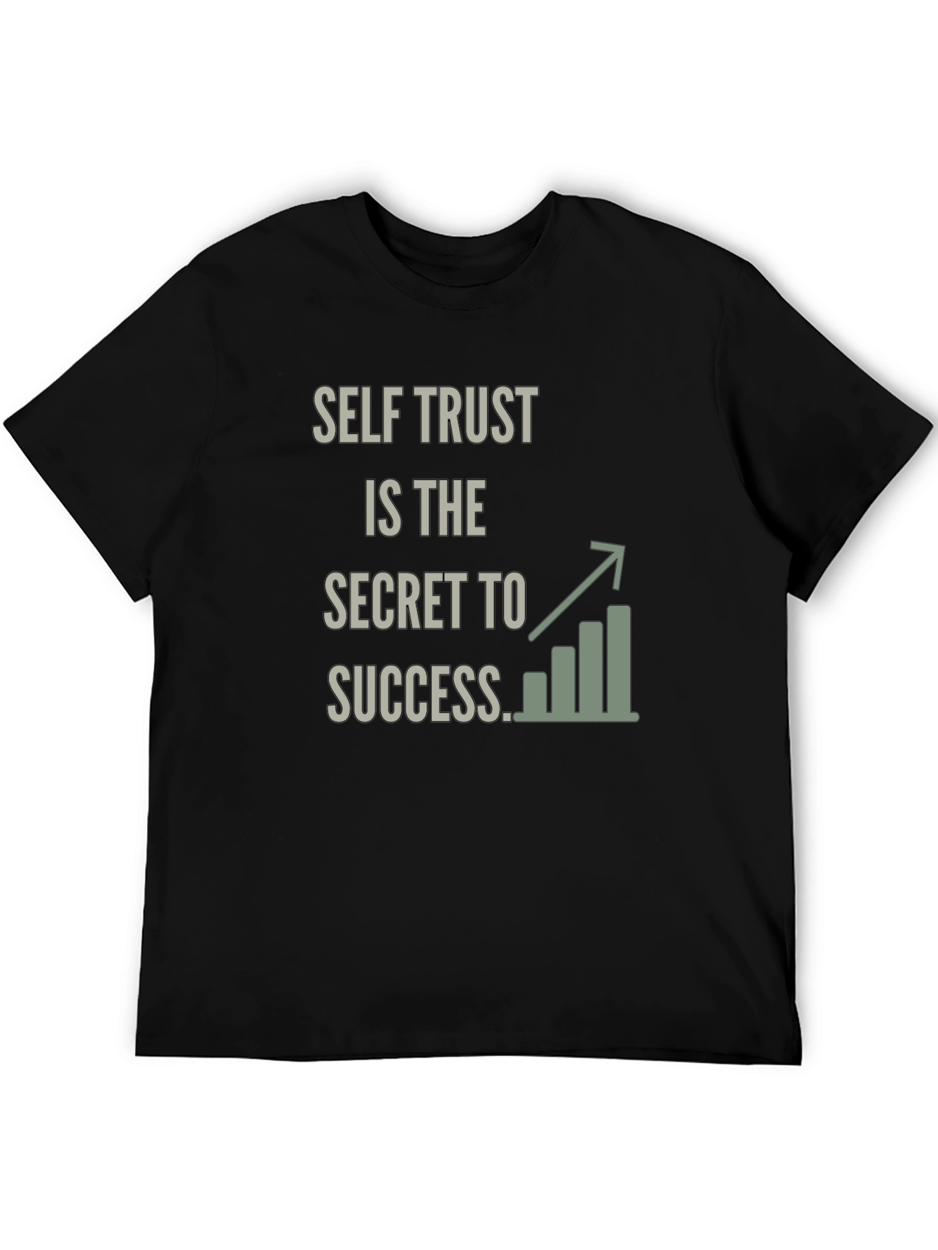 Black Self Trust Success Graphic T-Shirt view 5