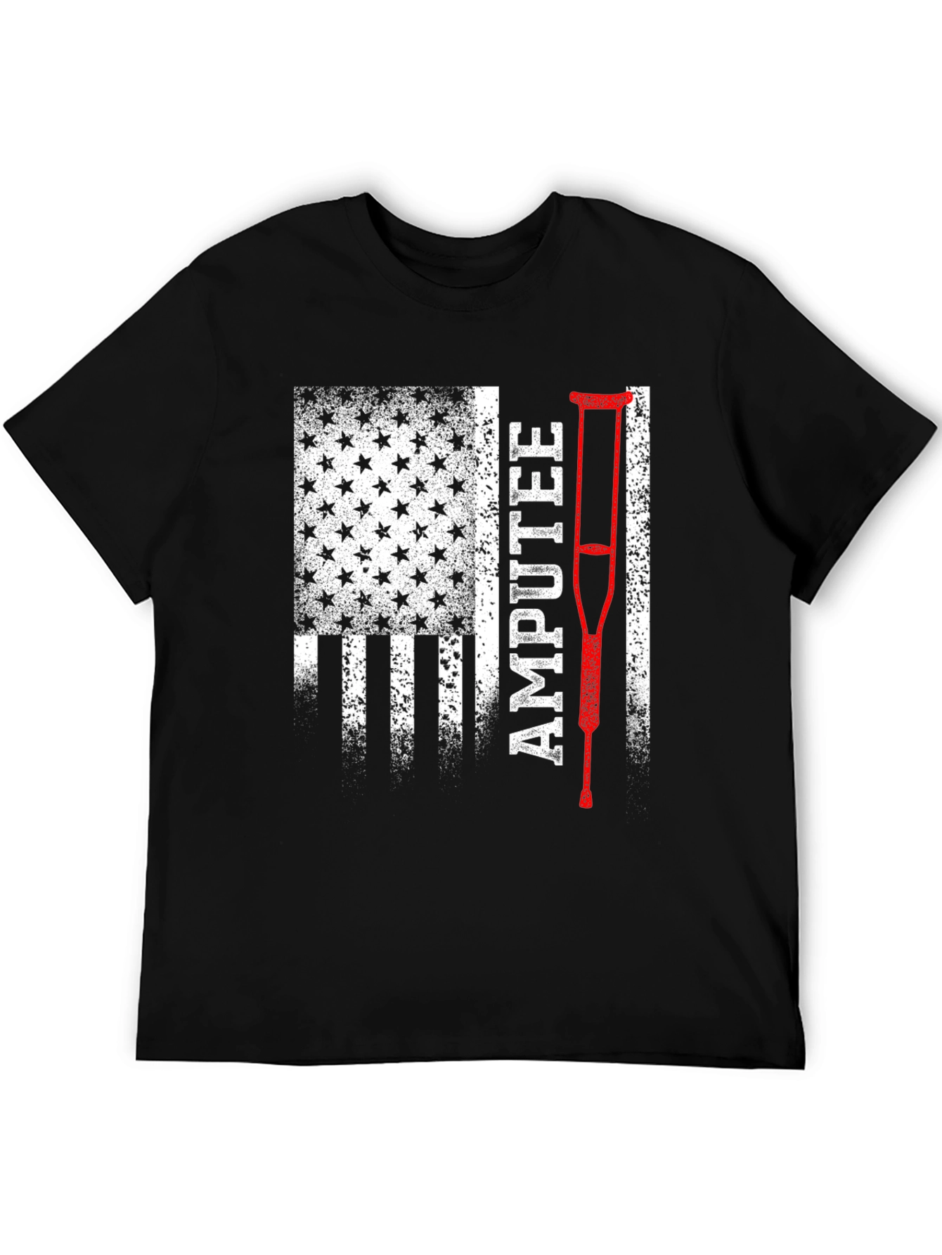 Black Amputee USA Flag Patriotic T-Shirt view 5