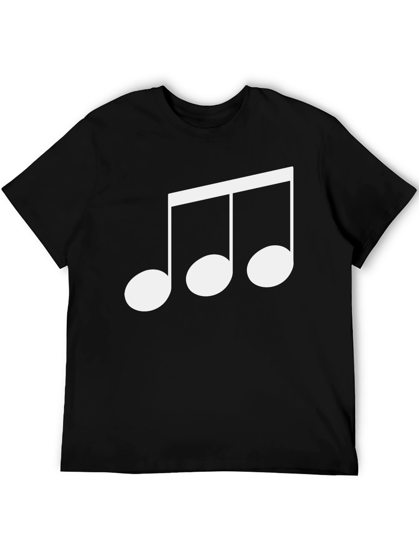 Black Musical Note Graphic Black T-Shirt view 5