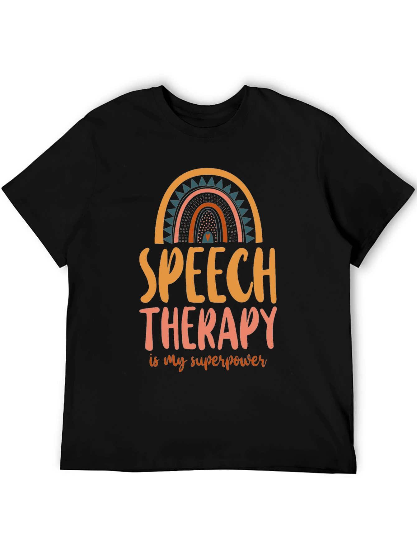 Black Speech Therapy Superpower T-Shirt view 5