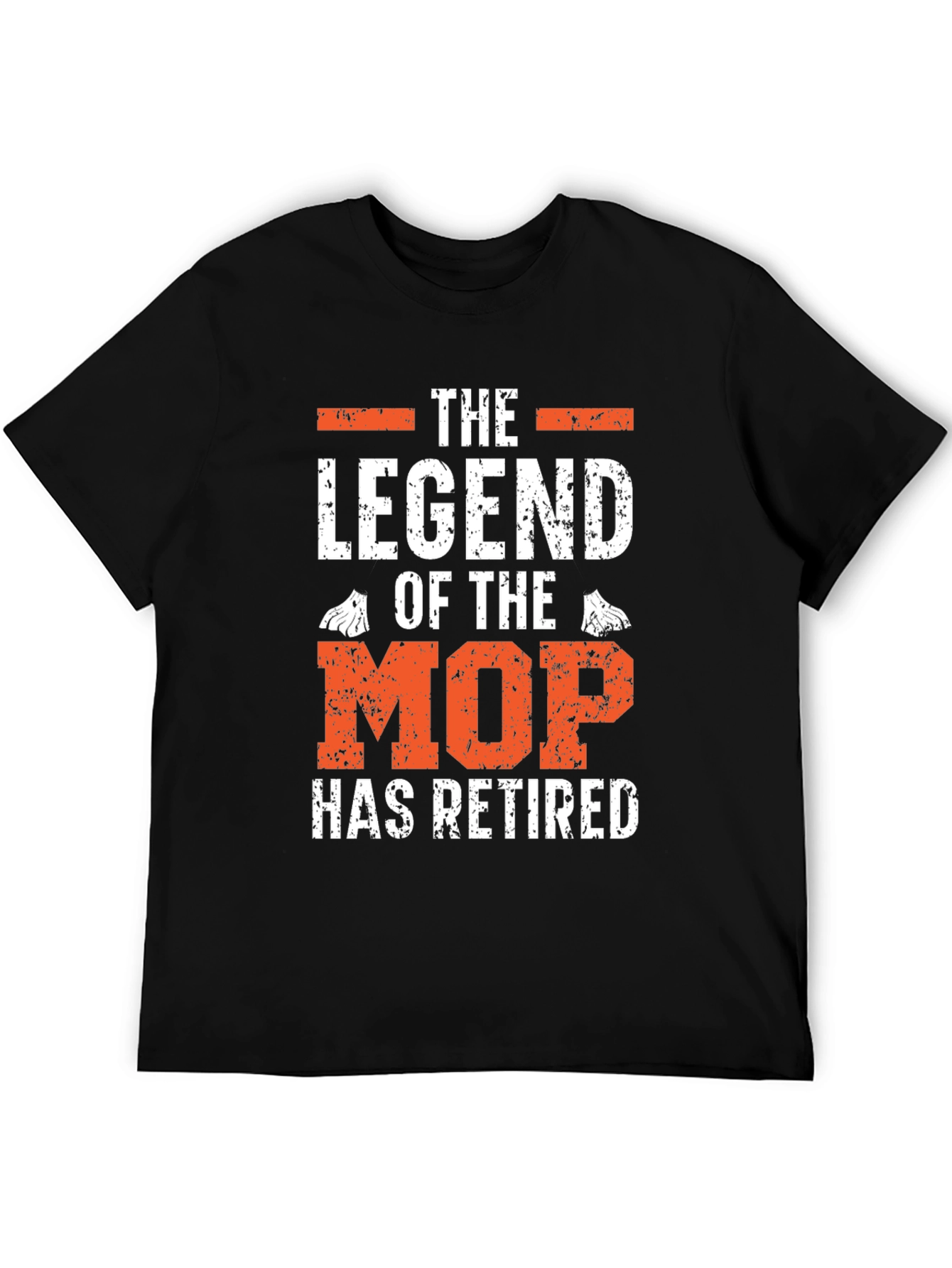 Black Retired Legend of the Mop Graphic T-Shirt view 5