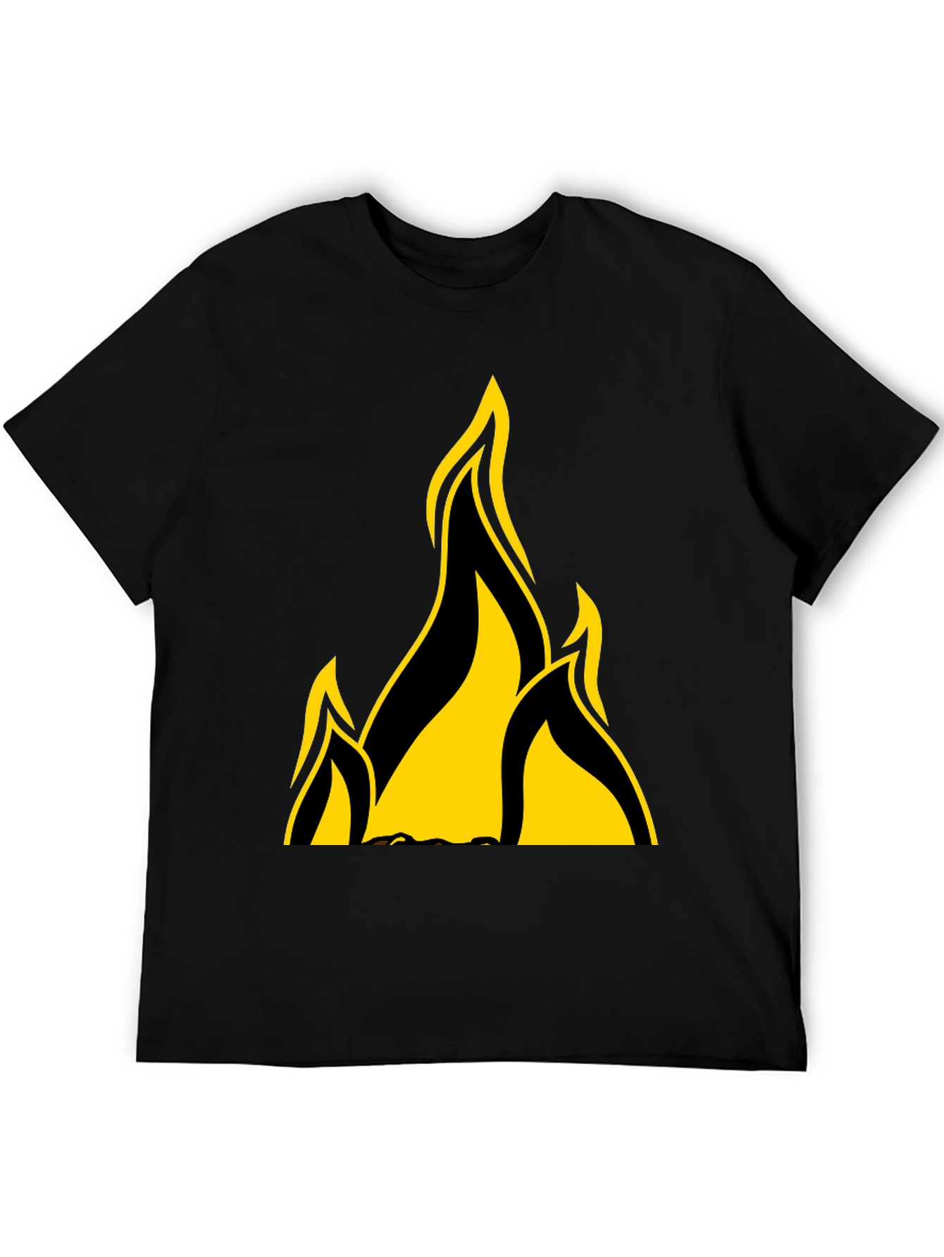 Black Flame Graphic Black T-Shirt view 5