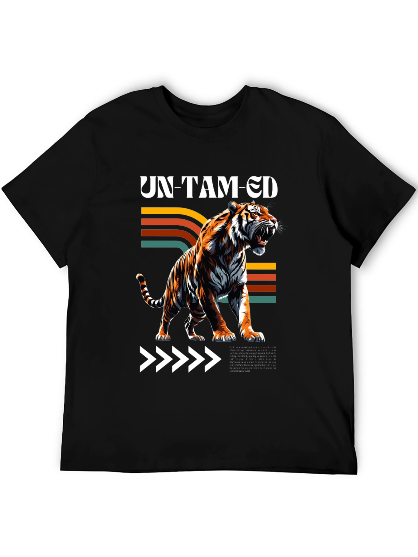 Black Untamed Tiger Graphic T-Shirt view 5