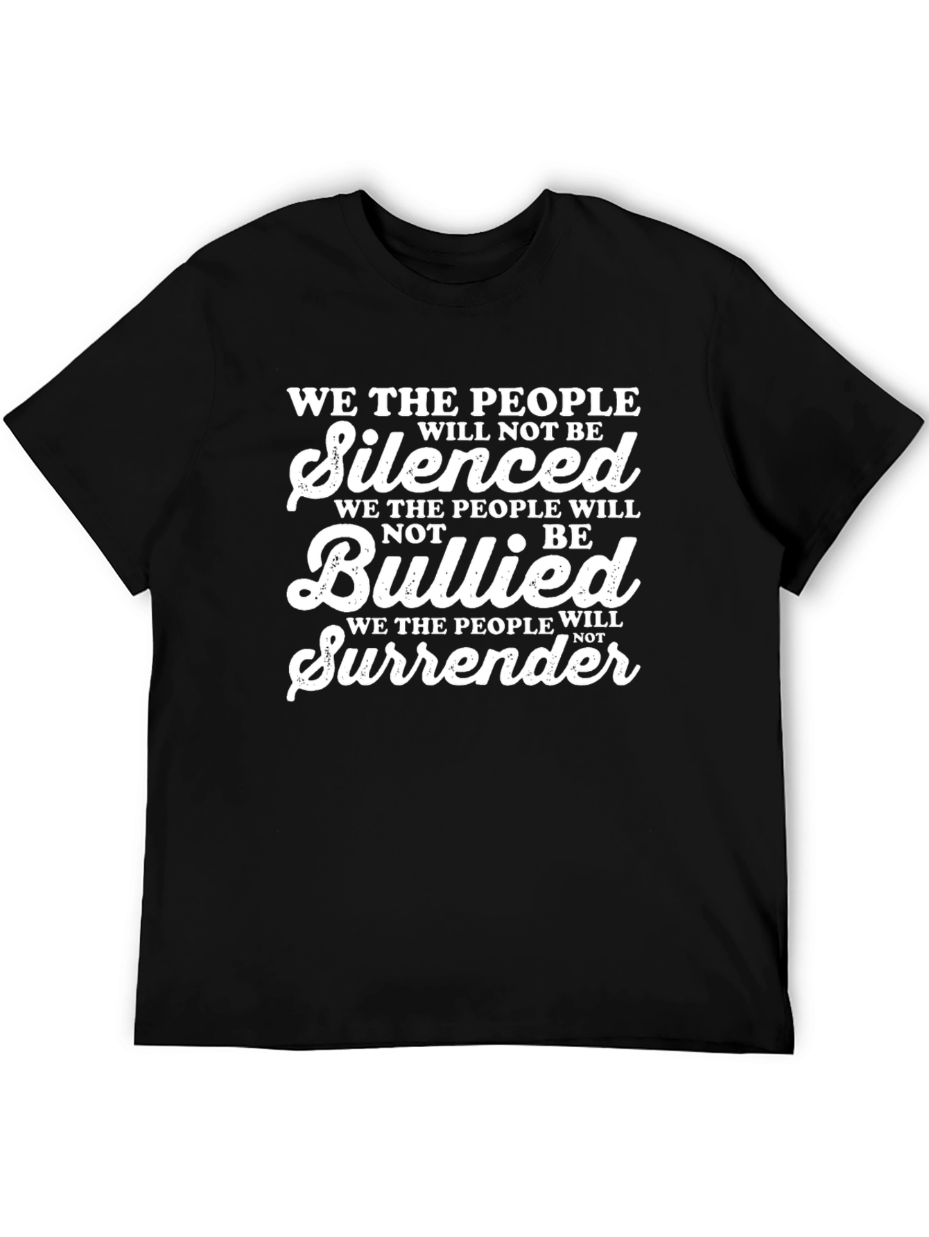 Black We The People Statement Graphic T-Shirt view 5