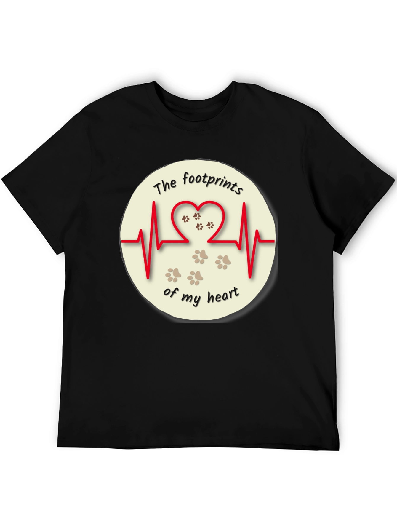 Black Footprints of My Heart T-Shirt view 5