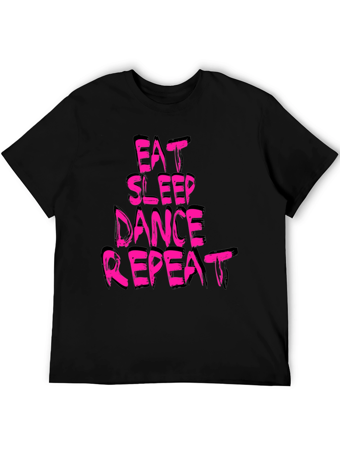 Black Eat Sleep Dance Repeat Graphic T-Shirt view 5