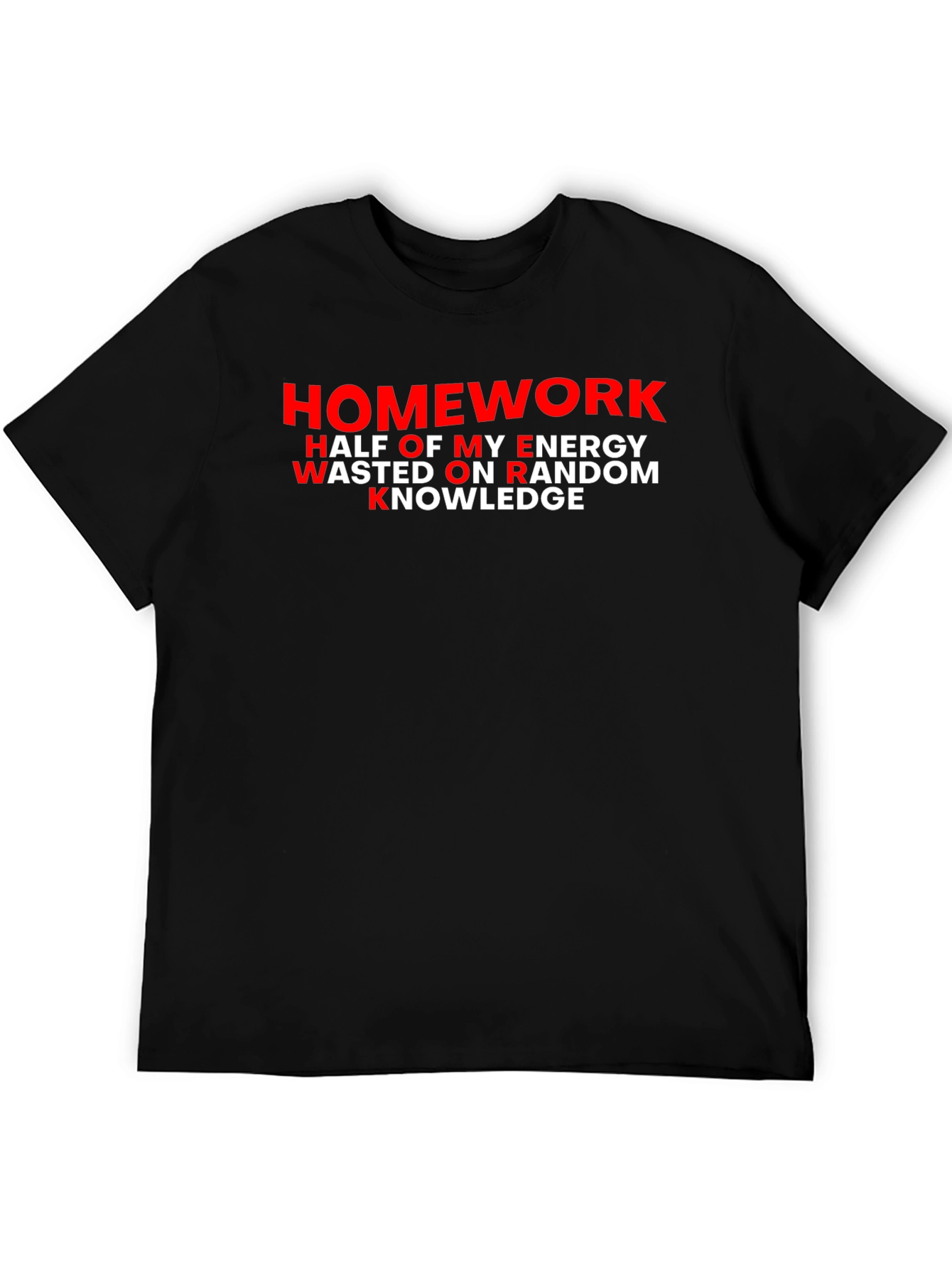 Black Homework W.O.R.K. Men's Graphic Tee - Black view 5